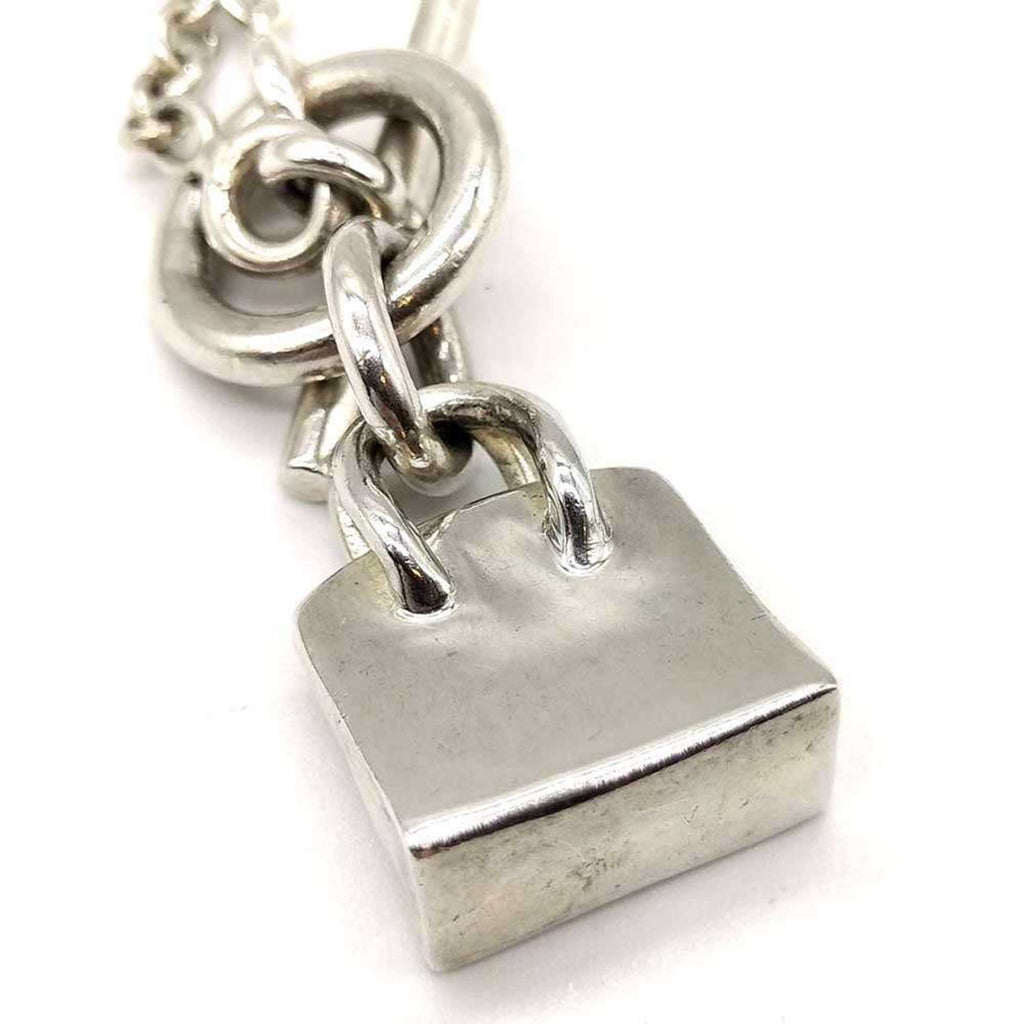 Amulet Birkin Motif Pendant Necklace Sterling Silver