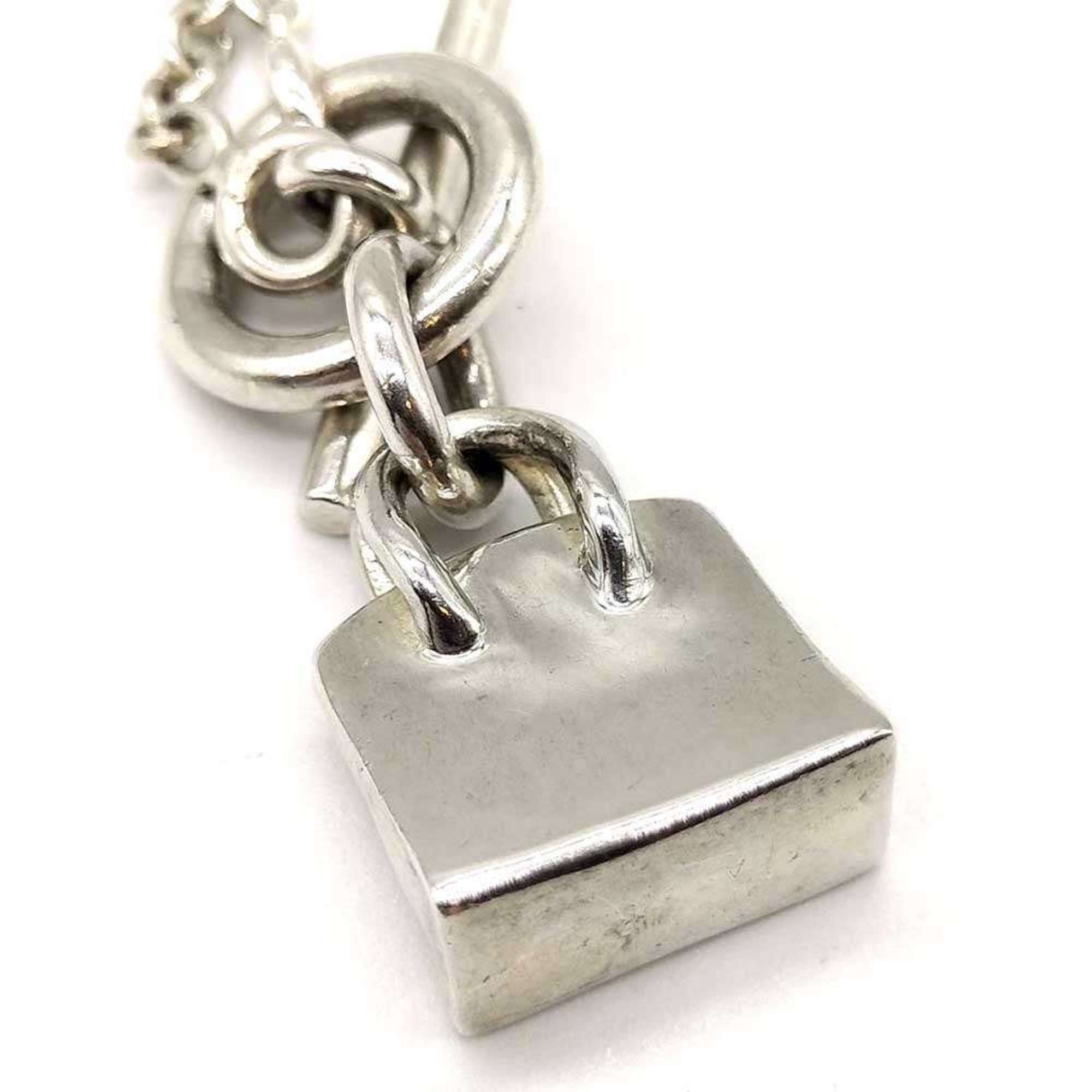 Amulet Birkin Motif Pendant Necklace Sterling Silver