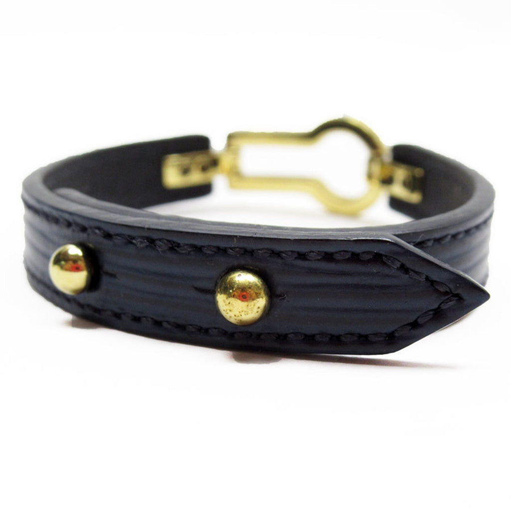 Epi Leather Bracelet Navy