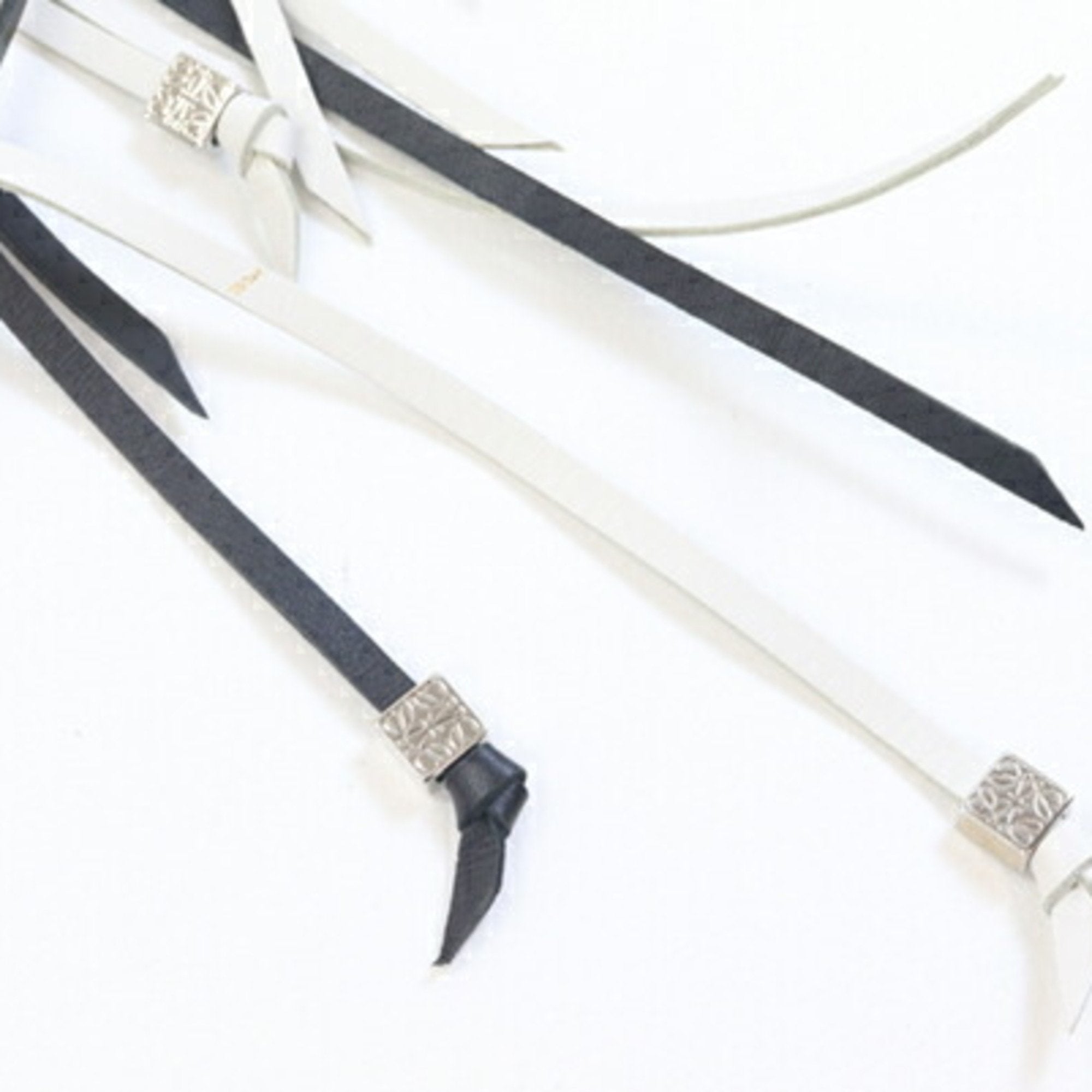 Charm Leather Black and White Handbag Charm