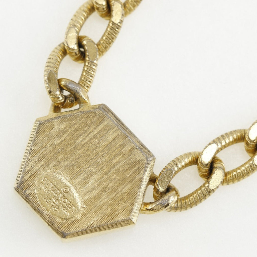 Pendant Necklace Gold and Rhinestone