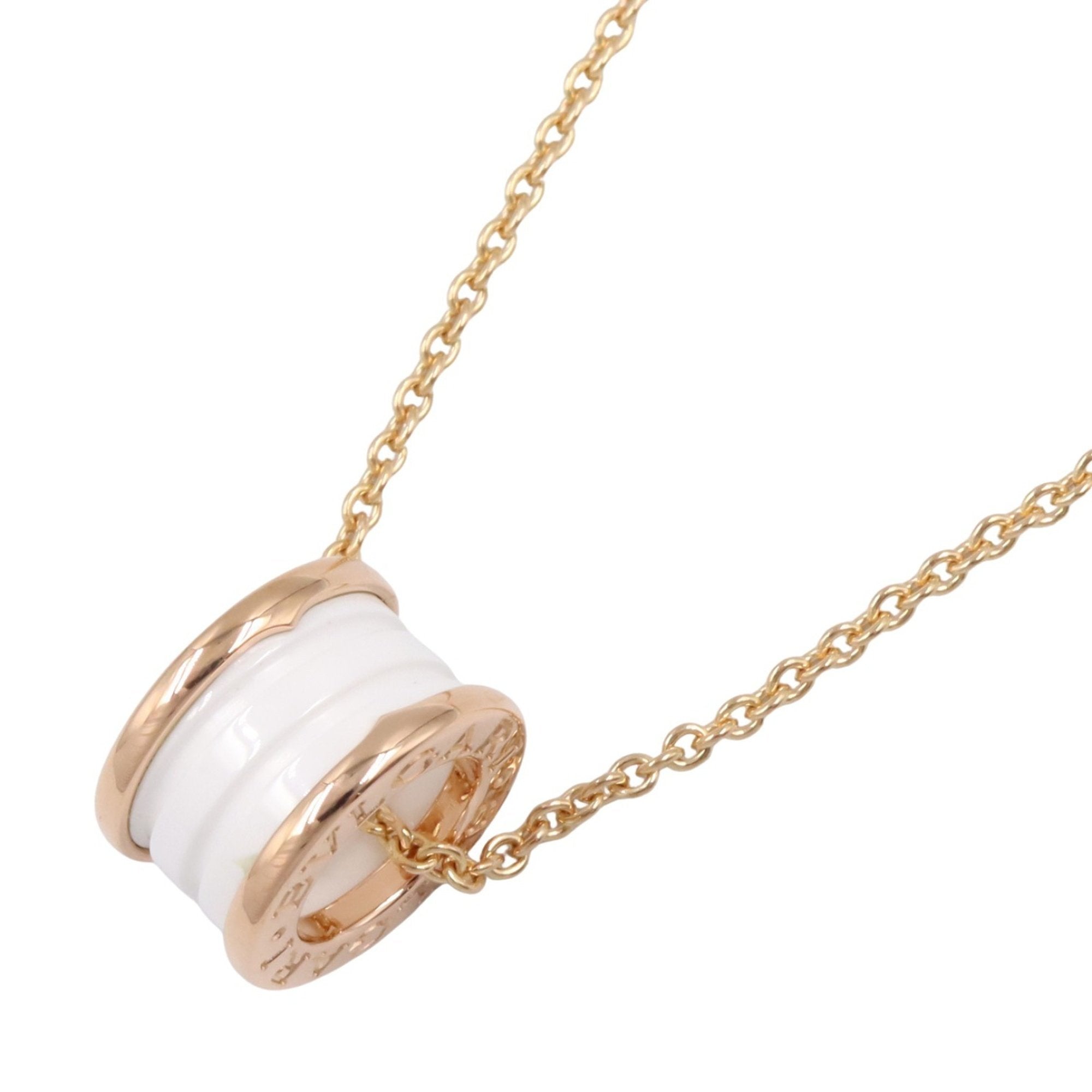 B.Zero1 Pendant Necklace Ceramic and 18K Rose Gold