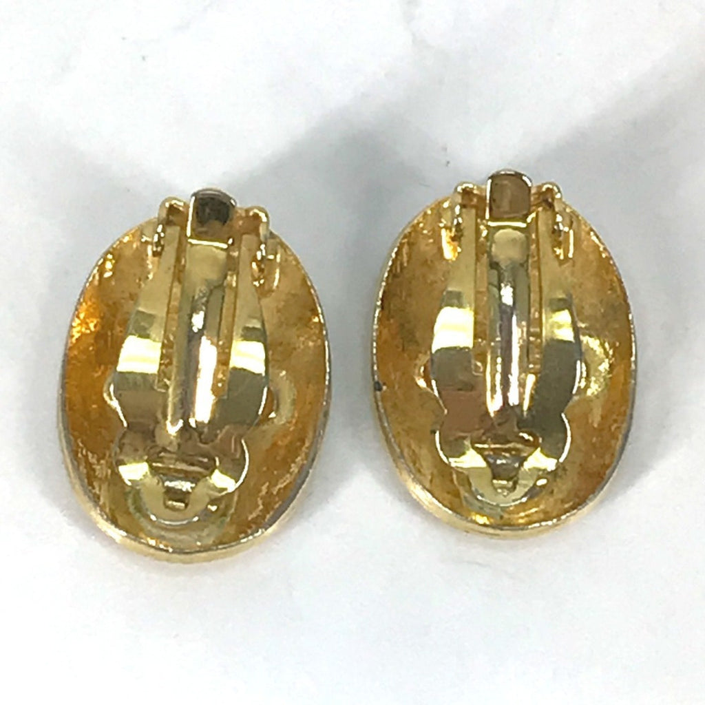 CC Logo Clip-On Earrings Gold-Tone Metal Gold-Tone Metal