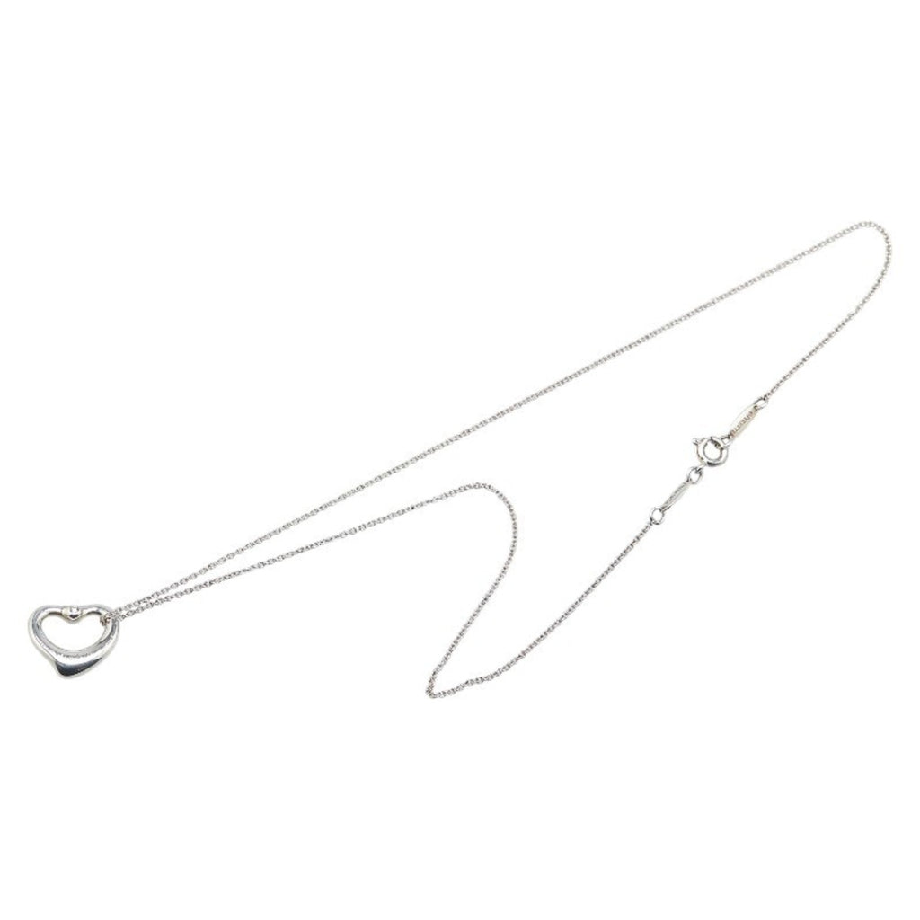 Open Heart Pendant Necklace Sterling Silver 15.3mm