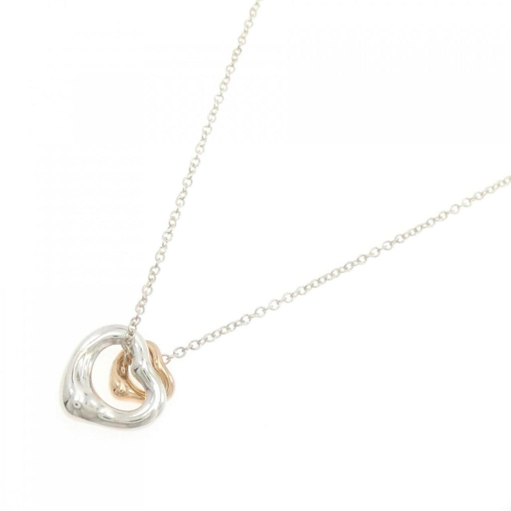 Open Heart Pendant Necklace Sterling Silver 10.4mm