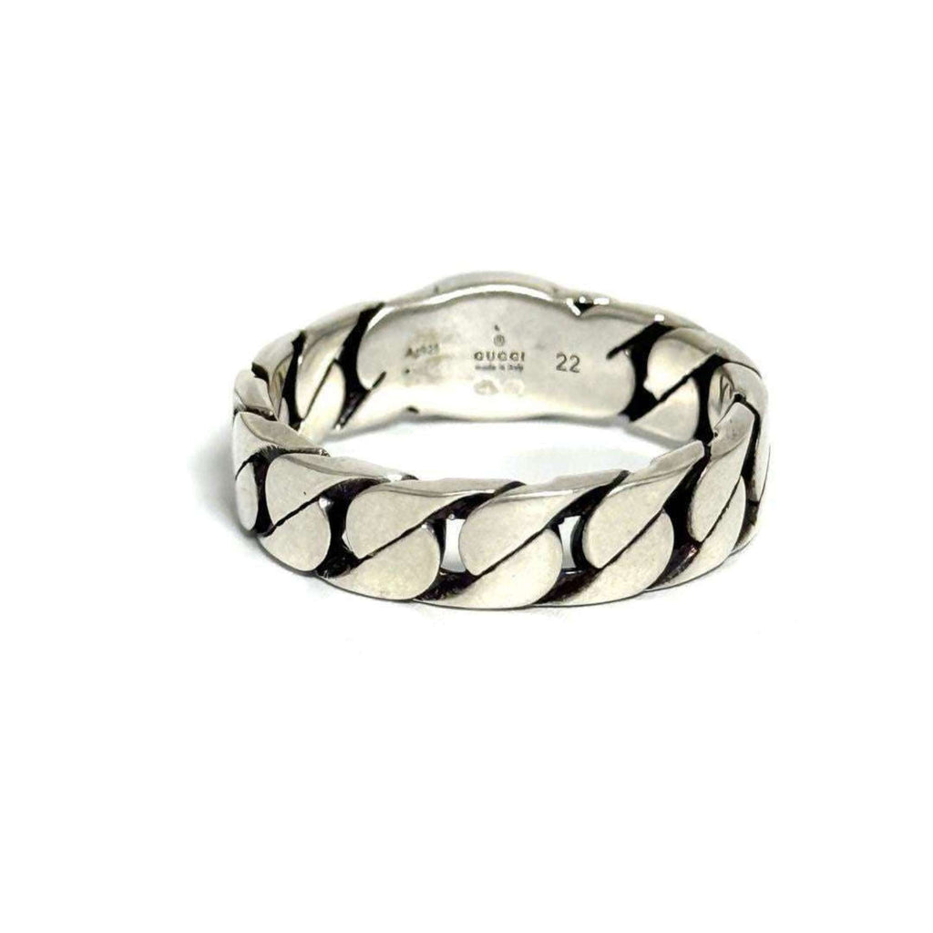 Interlocking G Band Ring Sterling Silver