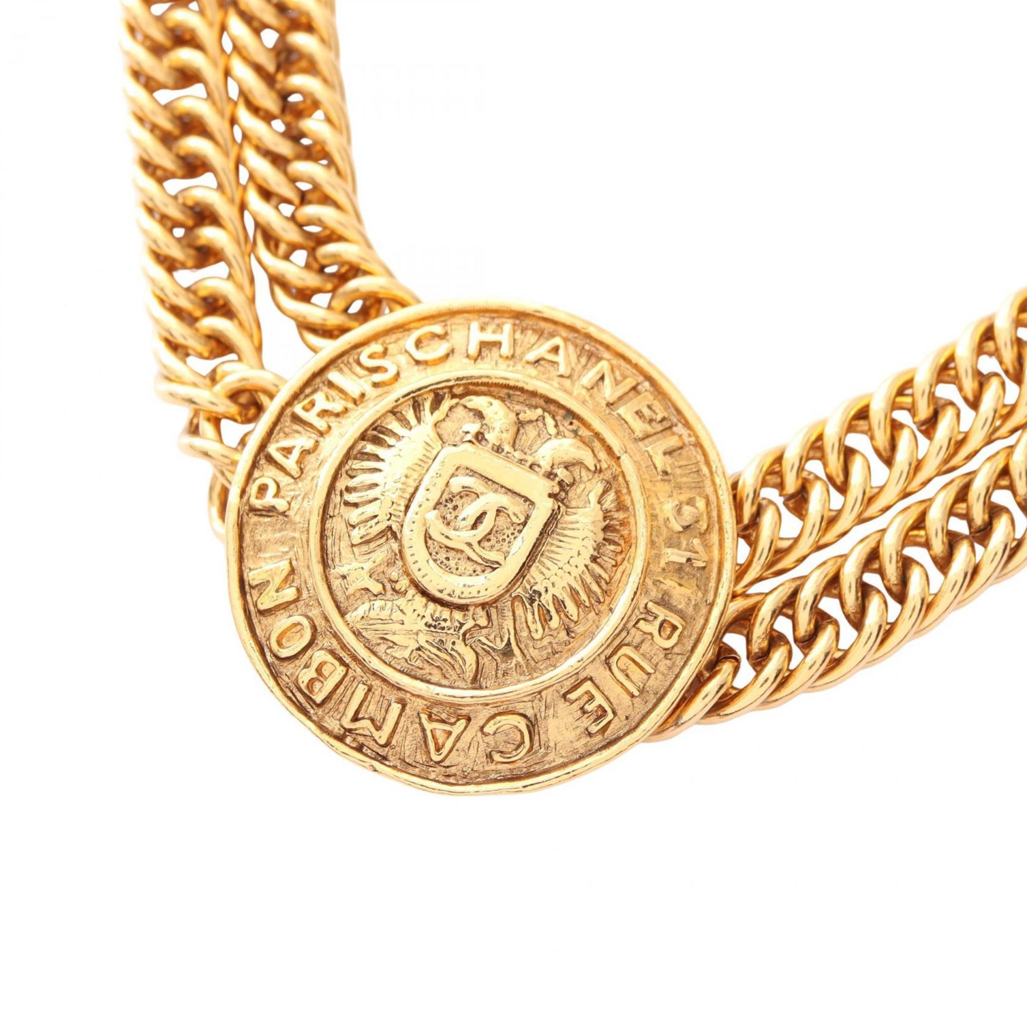 CC Logo Pendant Necklace Metal