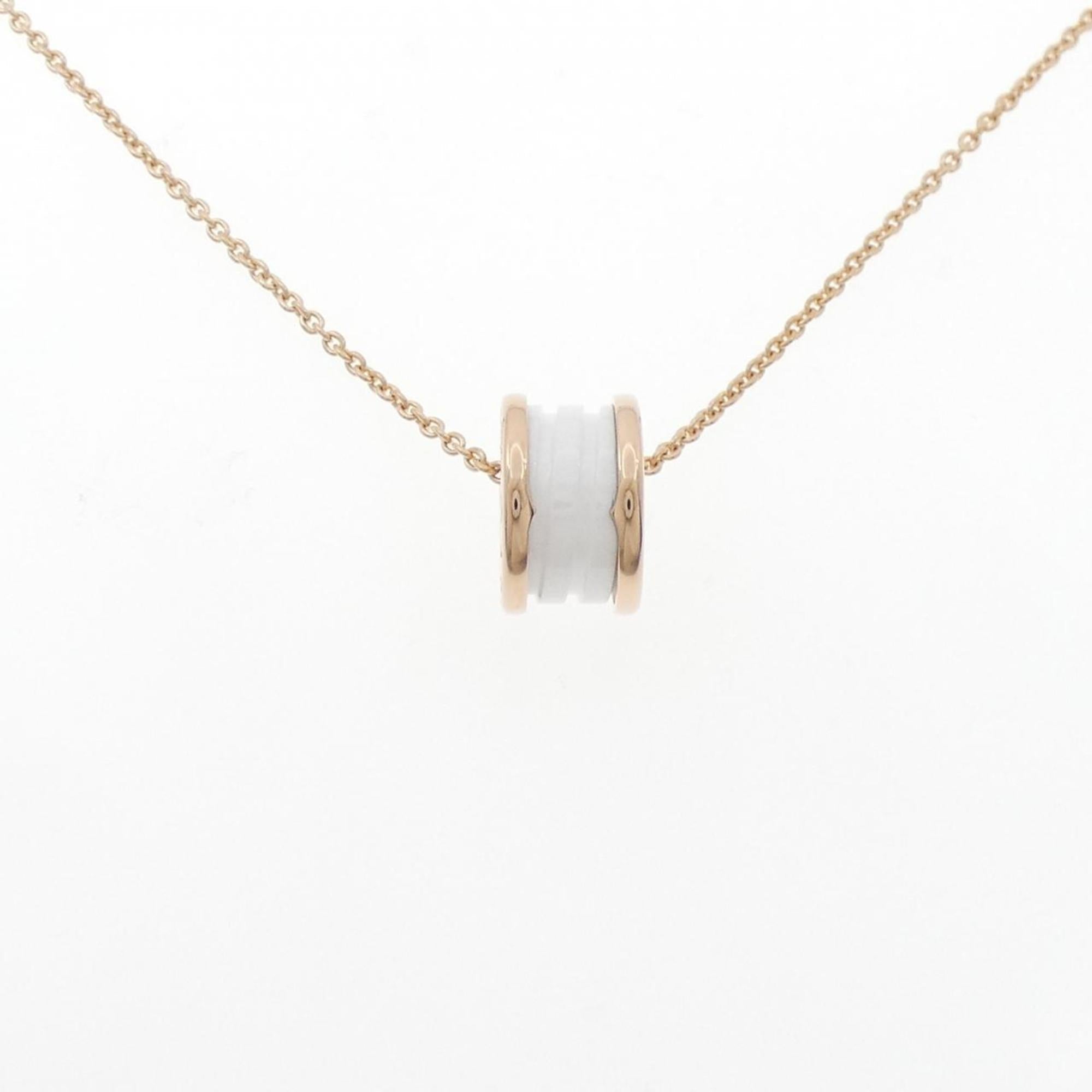 B.Zero1 Pendant Necklace Ceramic and 18K Rose Gold