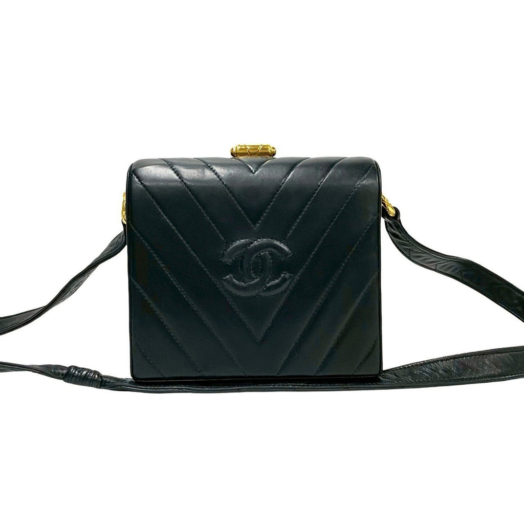 Vintage Envelope Flap Bag Chevron Lambskin Mini