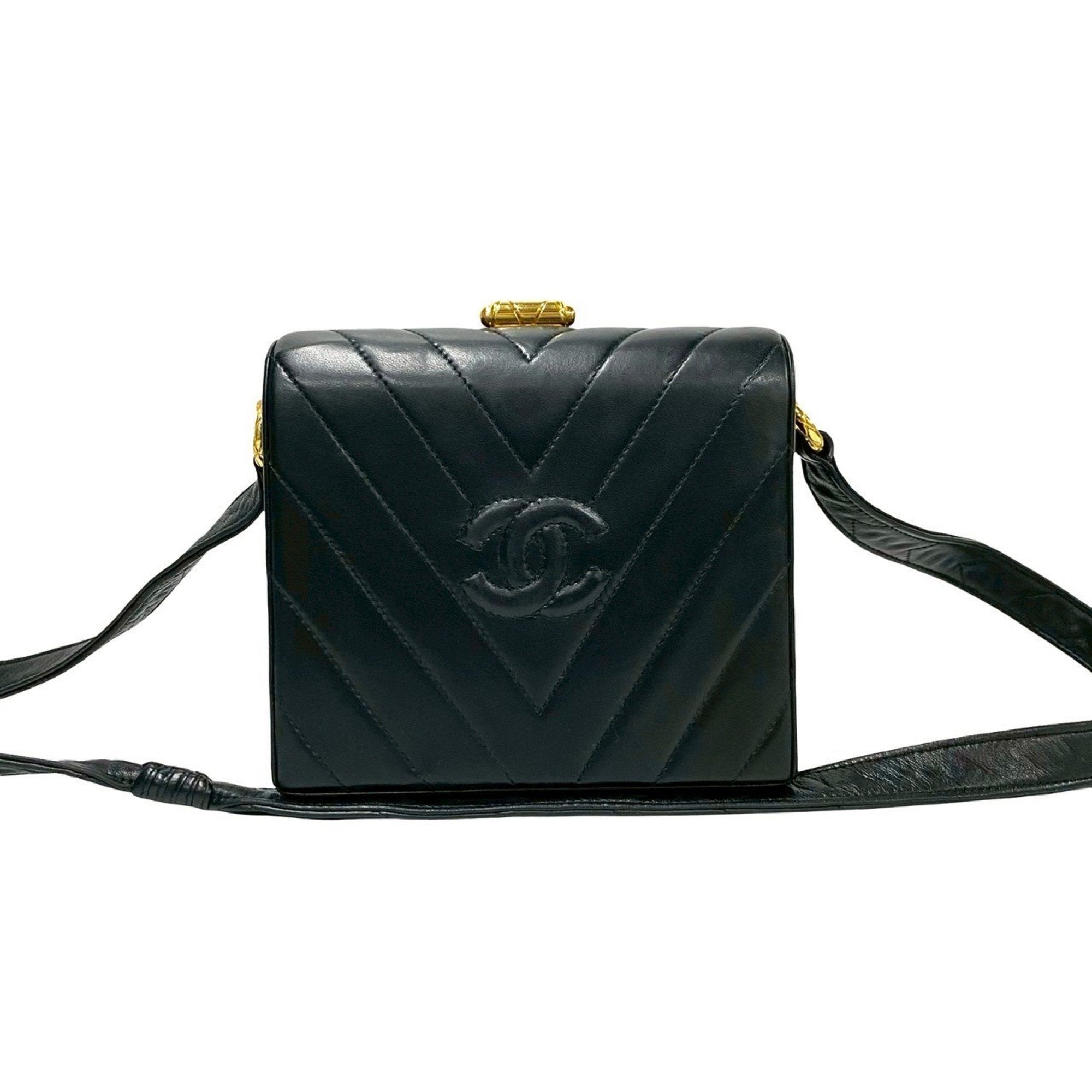 Vintage Envelope Flap Bag Chevron Lambskin Mini