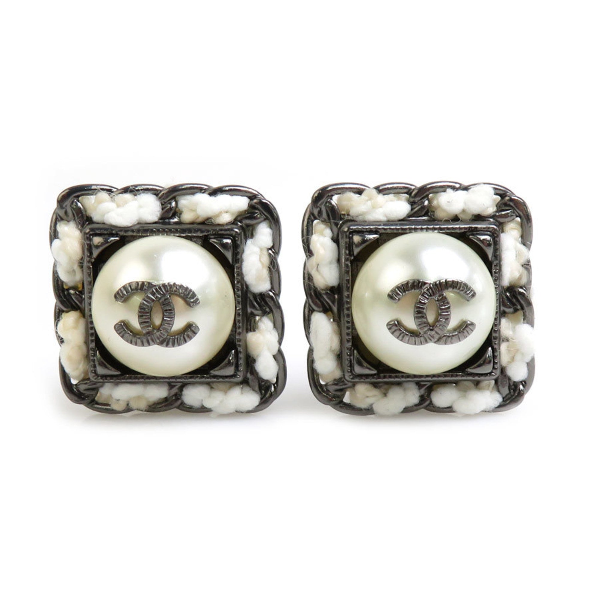 CC Logo Clip-On Earrings Metal