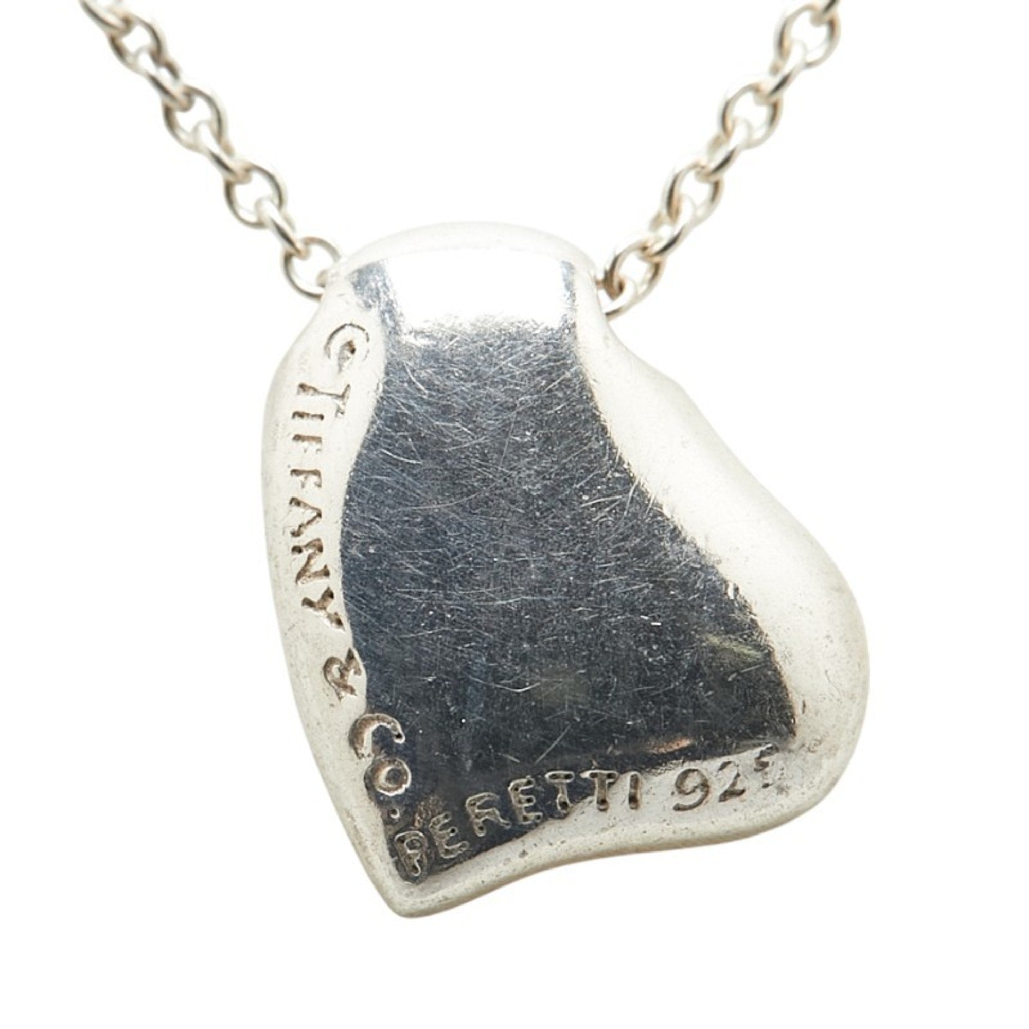 Full Heart Pendant Necklace Sterling Silver