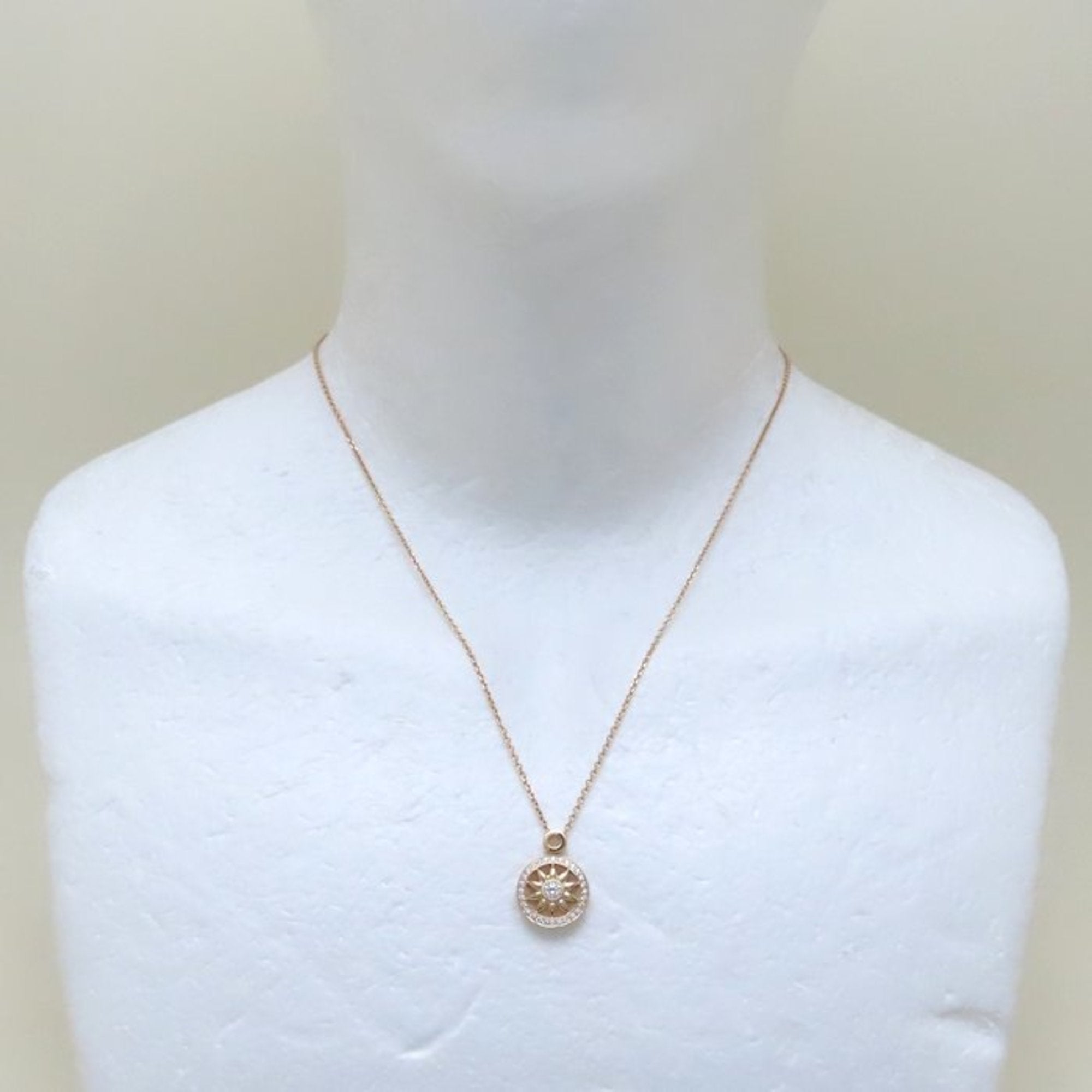 Pendant Necklace 18K Rose Gold with Diamond