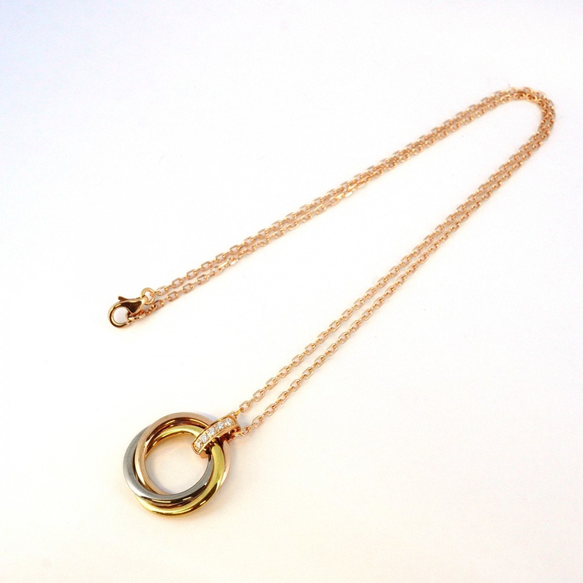 Trinity Pendant Necklace 18K Tricolor Gold