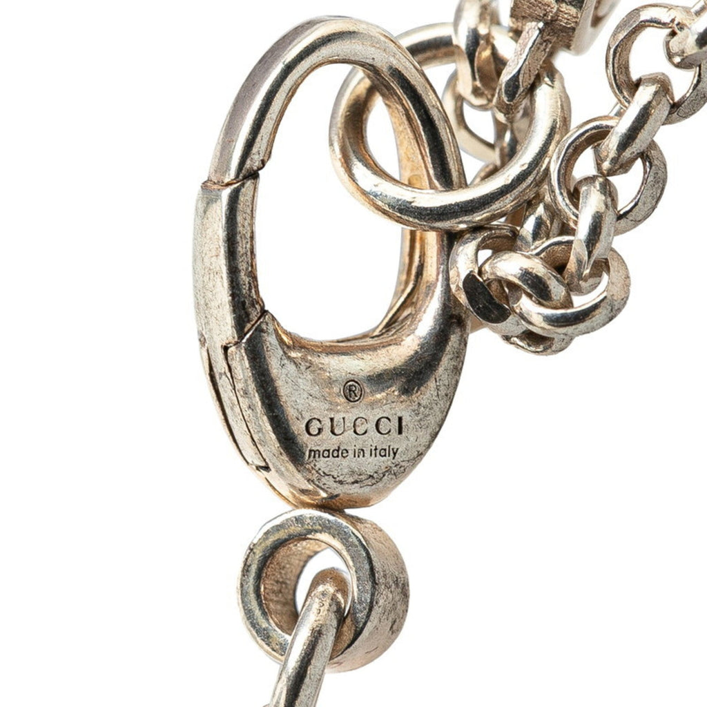 Double G Key Charm Bracelet Sterling Silver