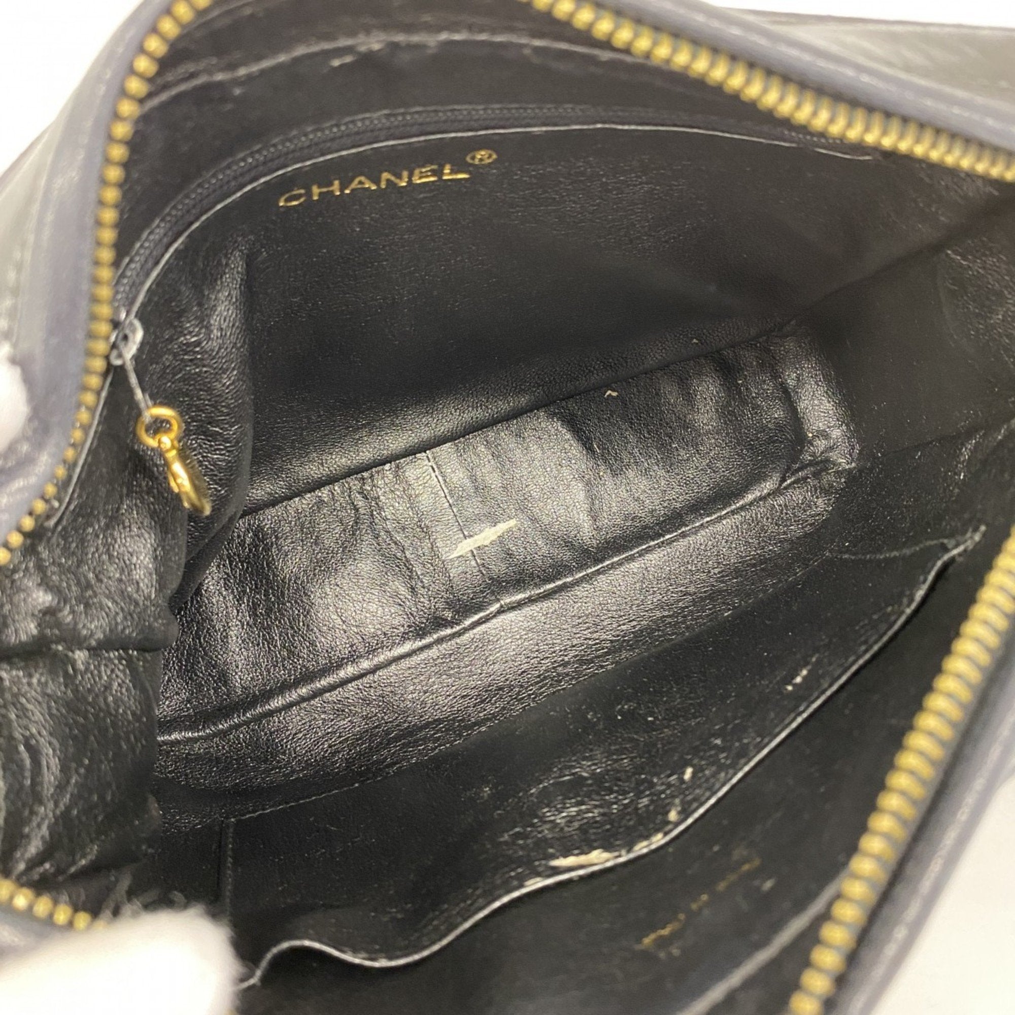 Vintage Front Pocket Camera Bag Chevron Lambskin Medium