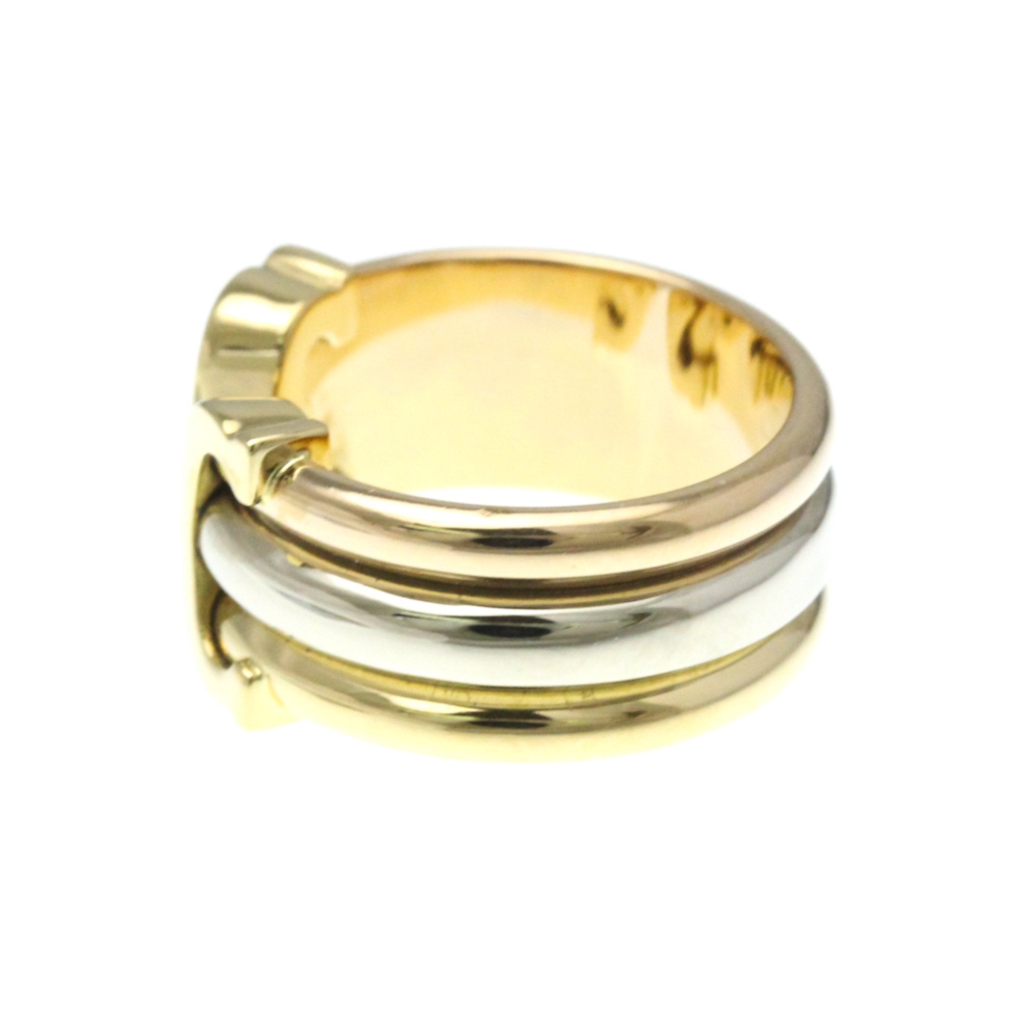 Vendome Louis Cartier Band Ring 18K Tricolor Gold