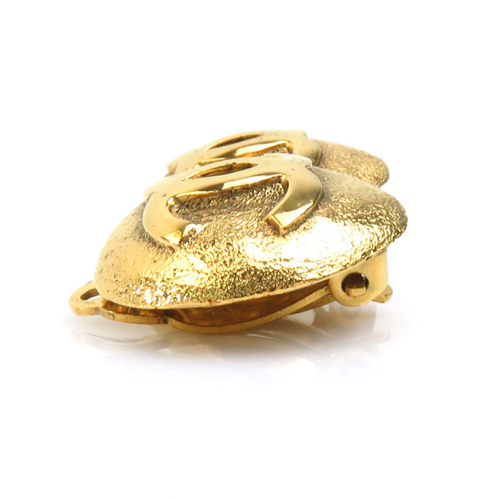 CC Logo Clip-On Earrings Gold-Tone Metal Gold-Tone Metal