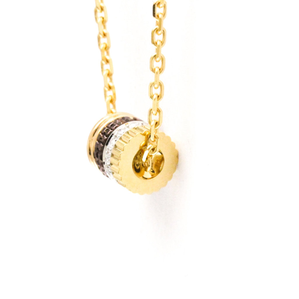 Pendant Necklace with Diamond 18K Tricolor Gold