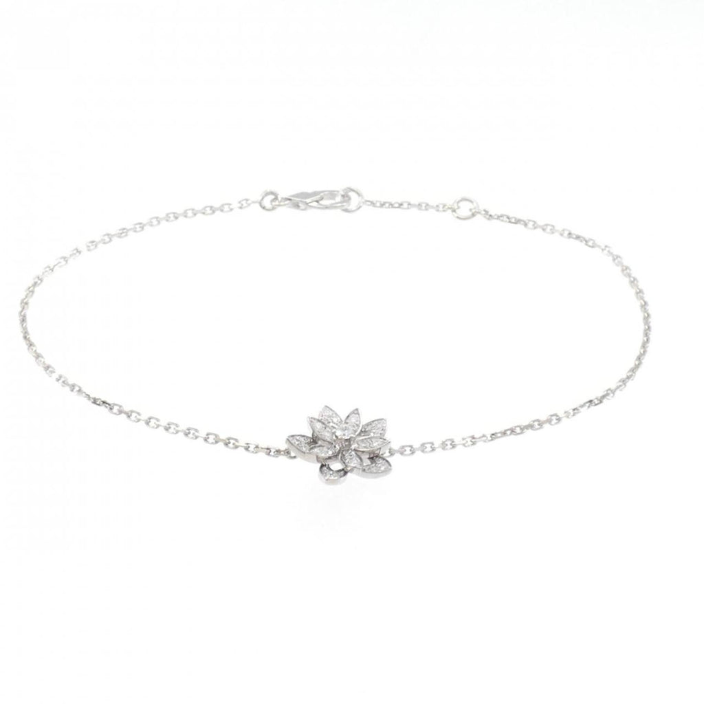 Lotus Bracelet 18K White Gold with Diamond Mini