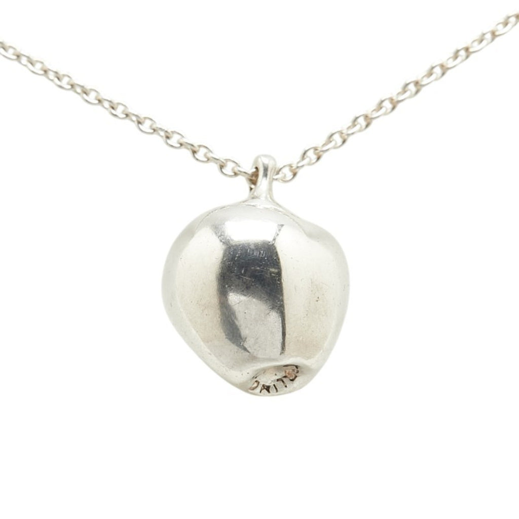 Apple Motif Pendant Necklace Sterling Silver