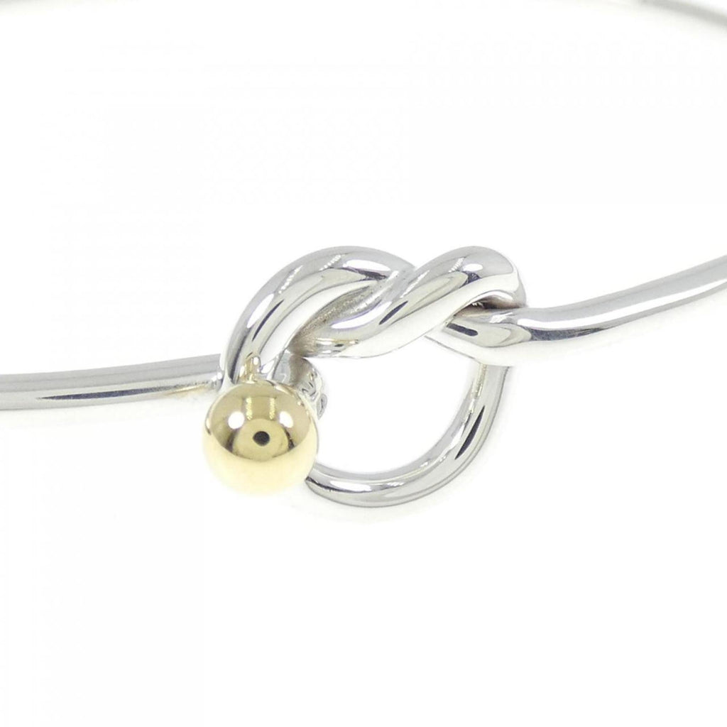 Flatwire Hook And Eye Heart Bracelet Sterling Silver and 18K Yellow Gold