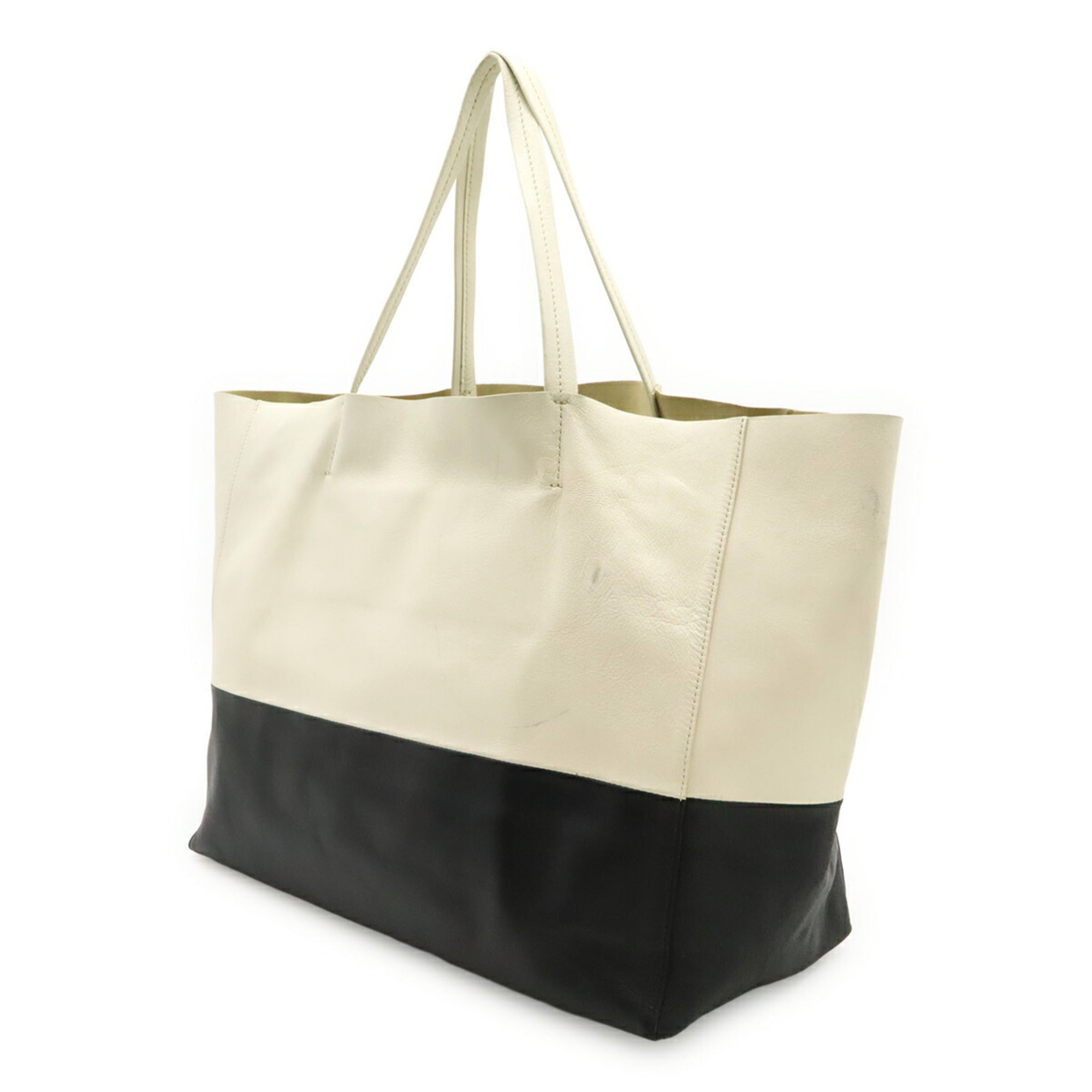 Horizontal Bi-Cabas Tote Leather Large