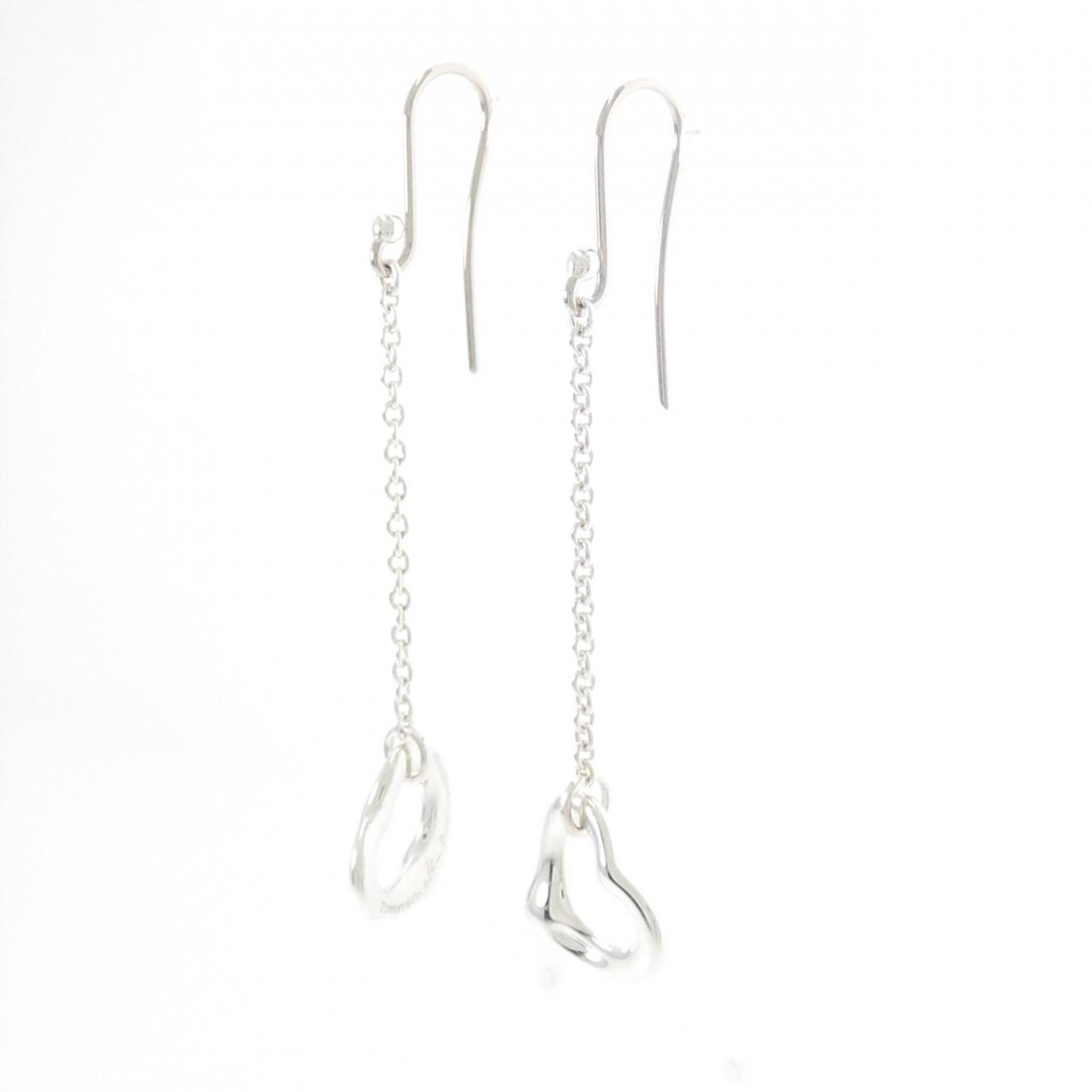 Open Heart Earrings Sterling Silver 39mm Sterling Silver