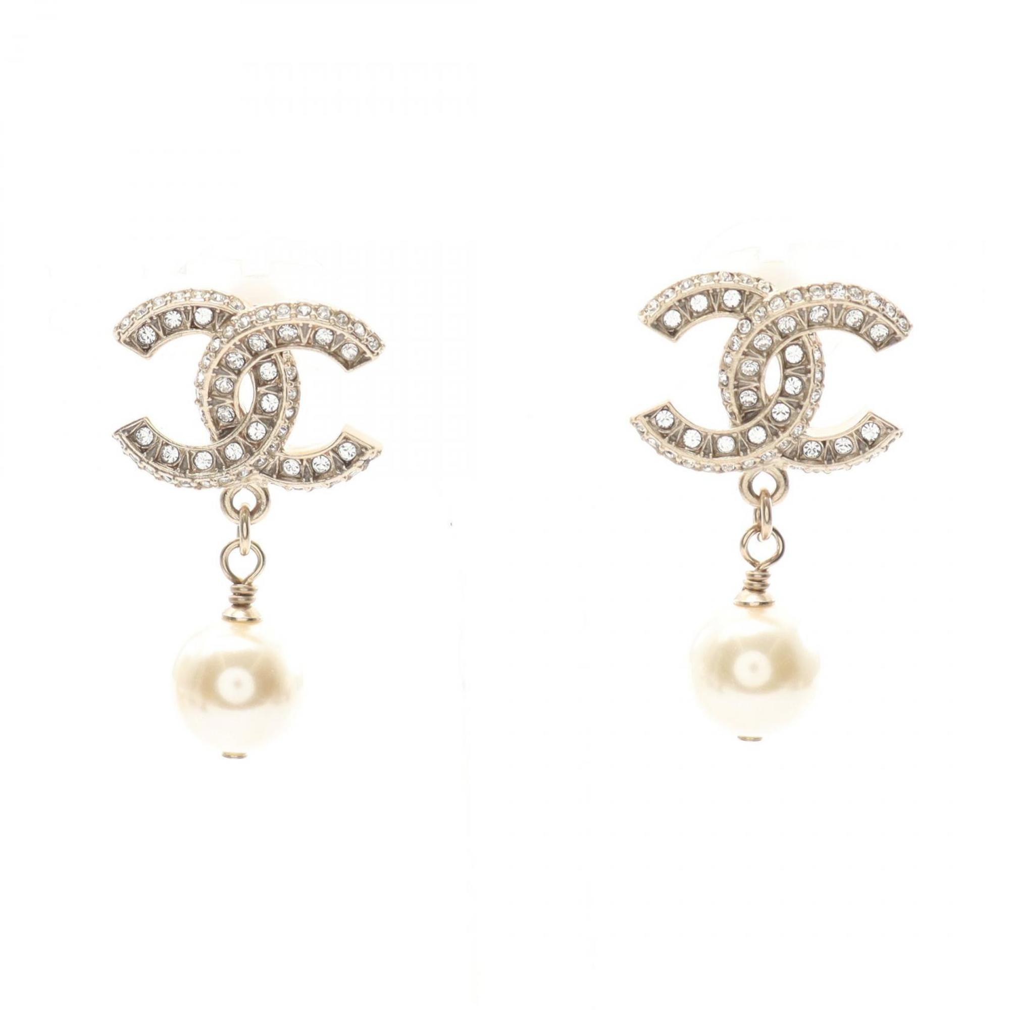 CC Logo Earrings Metal Gold-Tone Metal