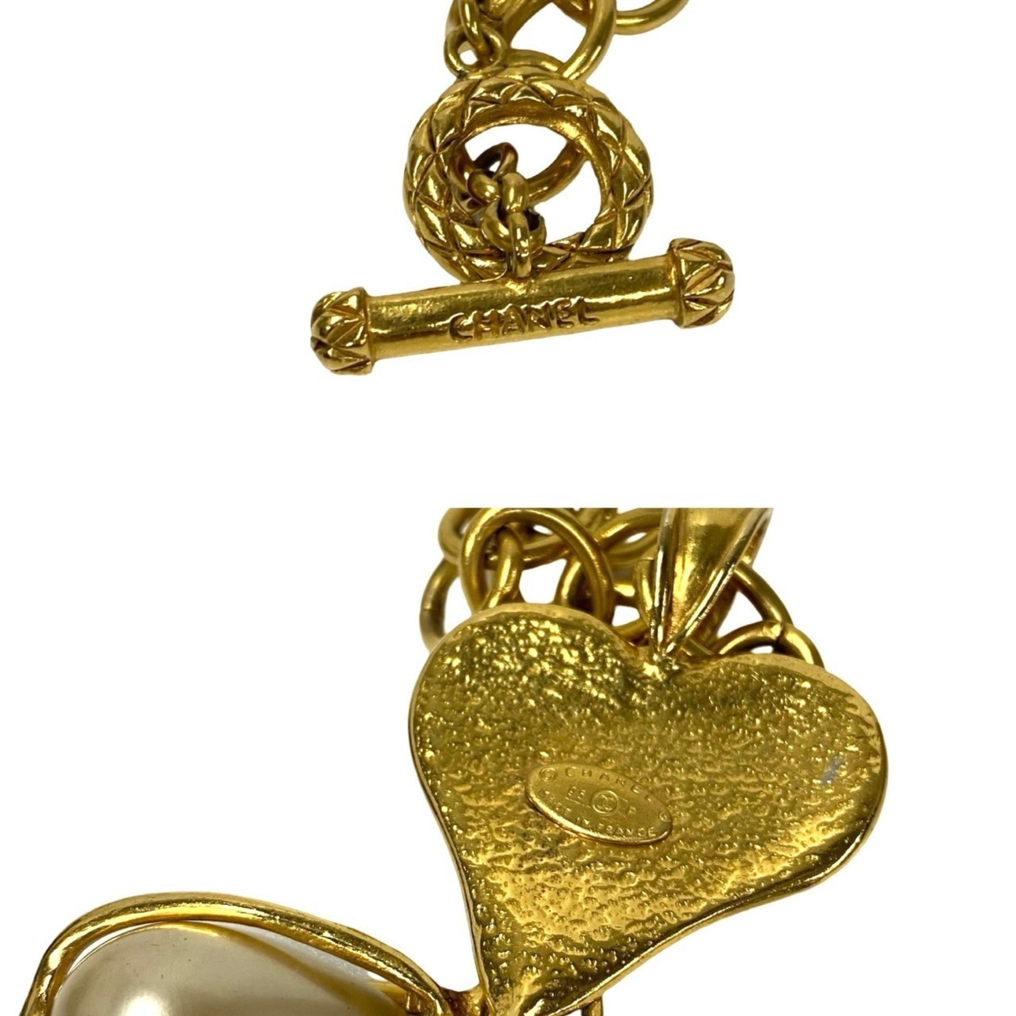 CC Logo Heart Pendant Necklace Metal