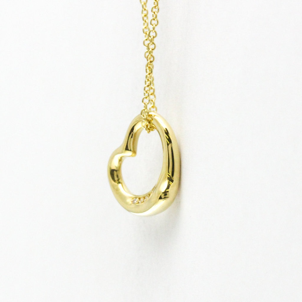Open Heart Pendant Necklace 18K Yellow Gold 14.5mm