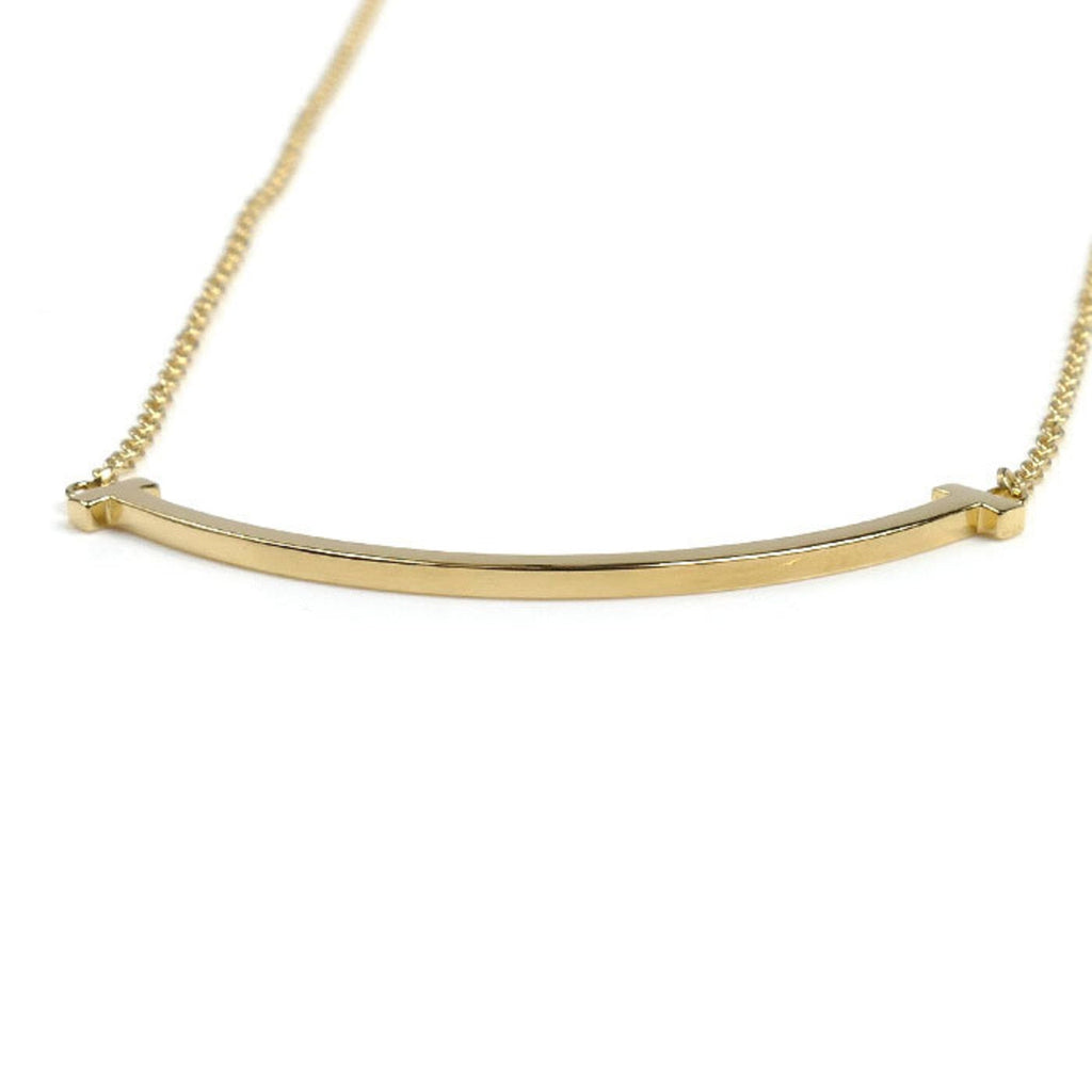 T Smile Pendant Necklace 18K Yellow Gold