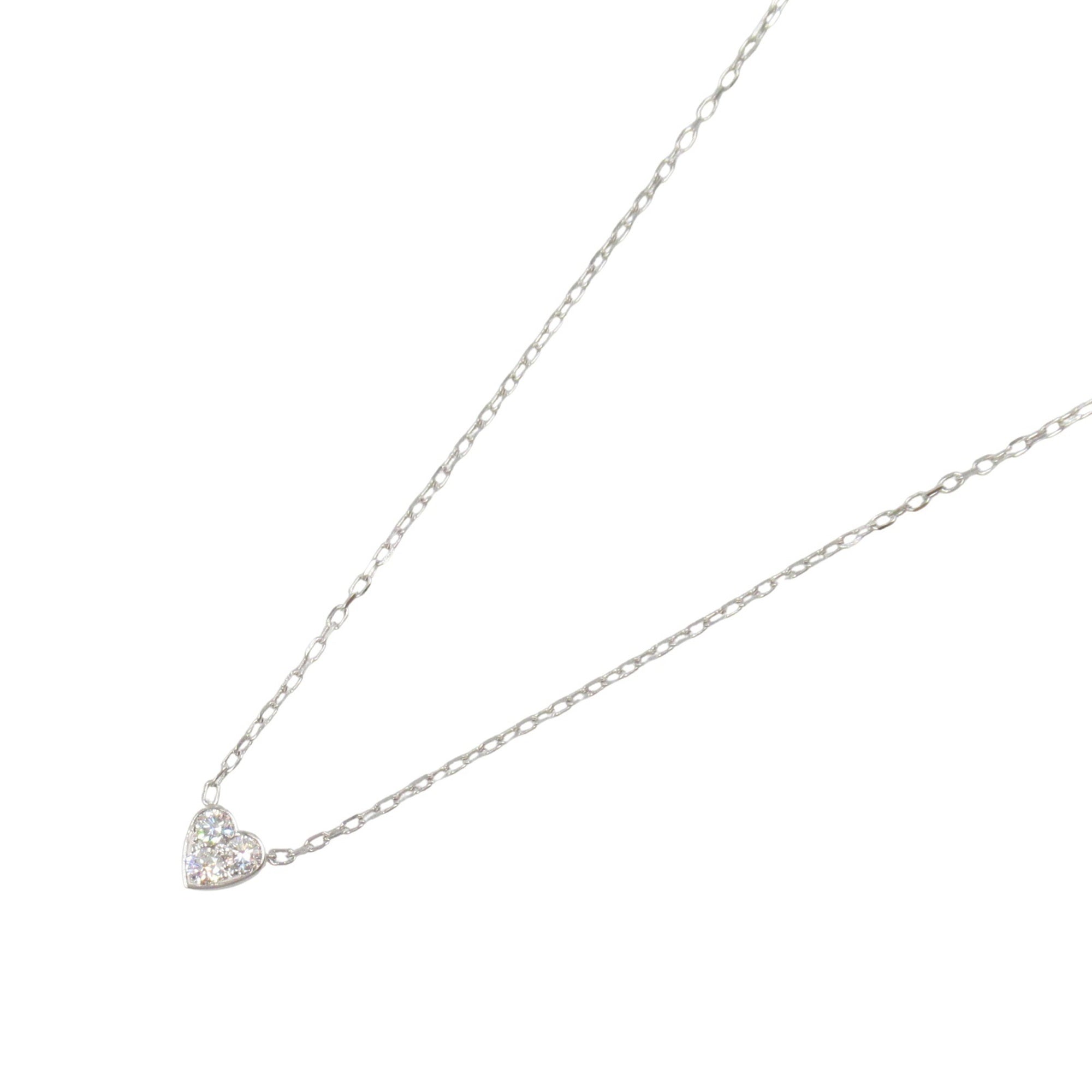 Pendant Necklace 18K White Gold with Diamond Mini