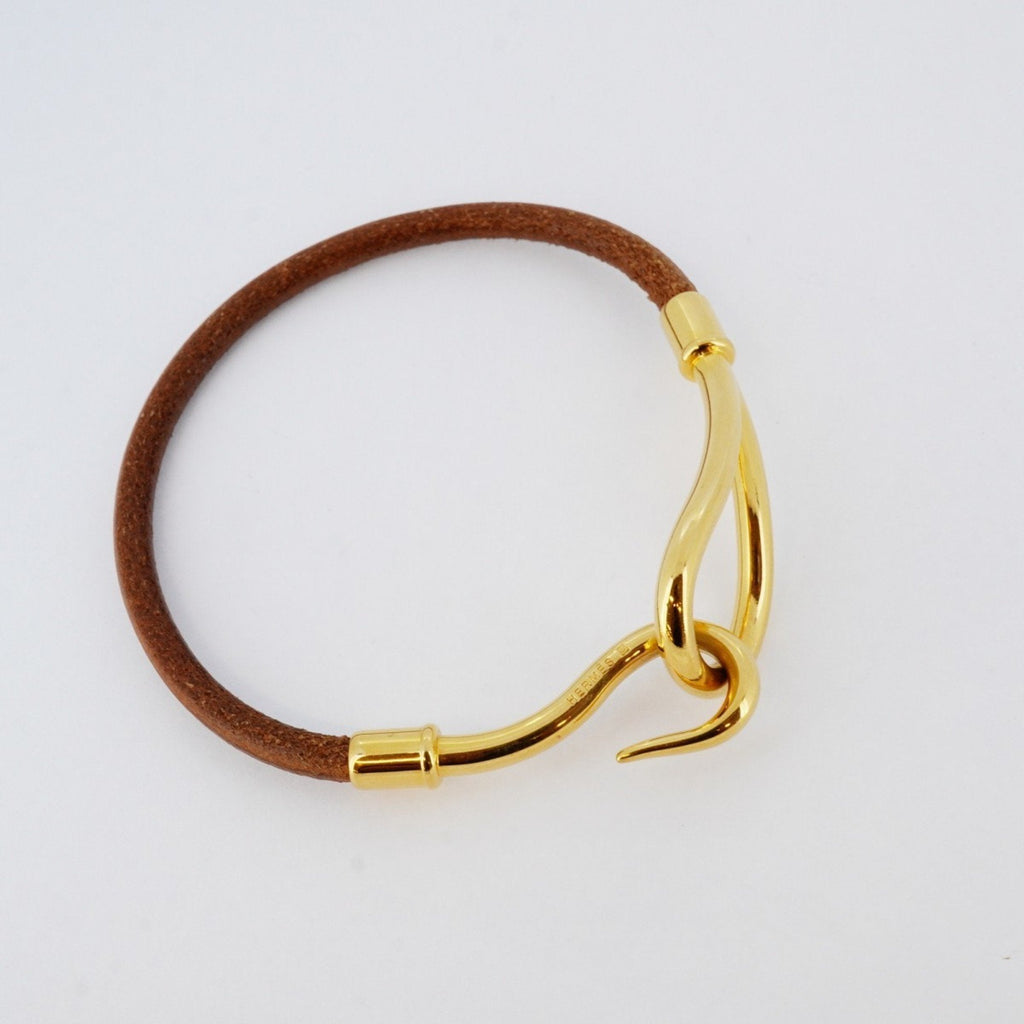 Bracelet Gold and Leather