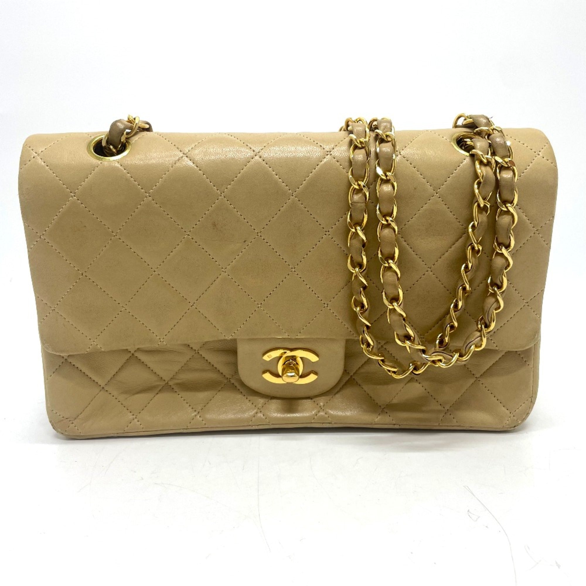 Vintage Classic Double Flap Bag Quilted Lambskin Medium
