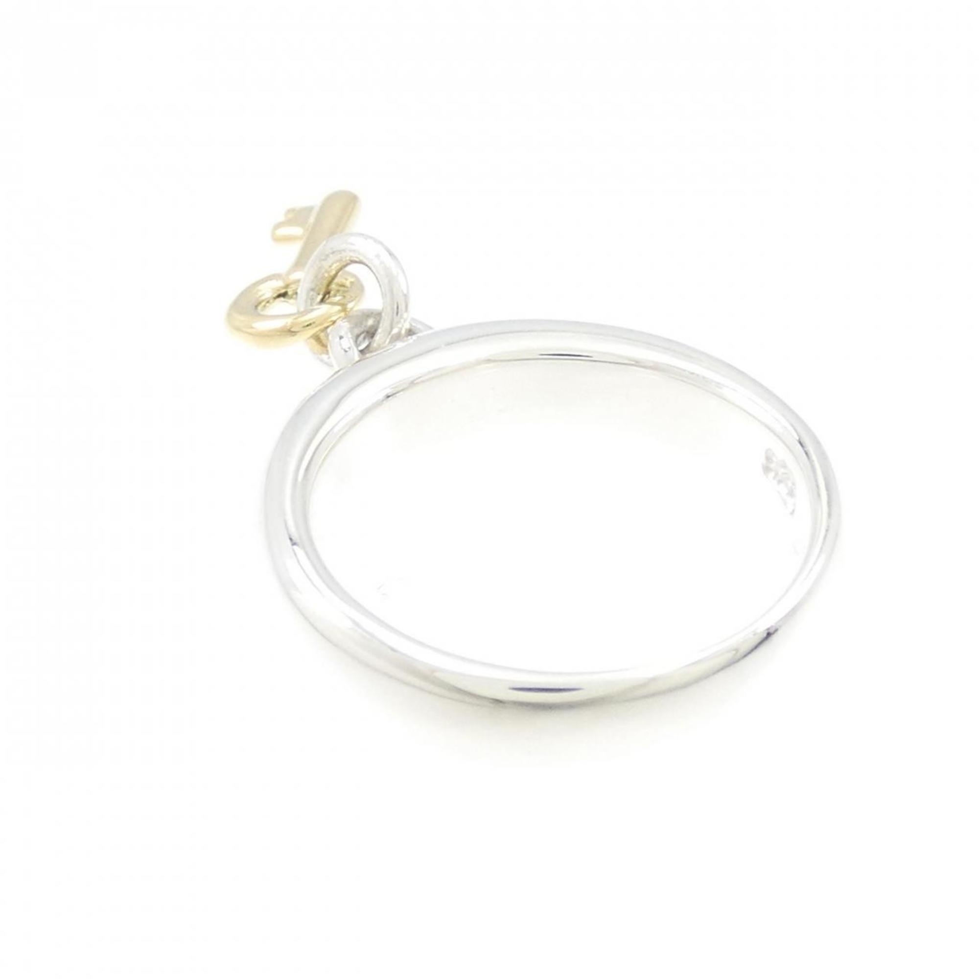 Key Ring Sterling Silver and 18K Yellow Gold
