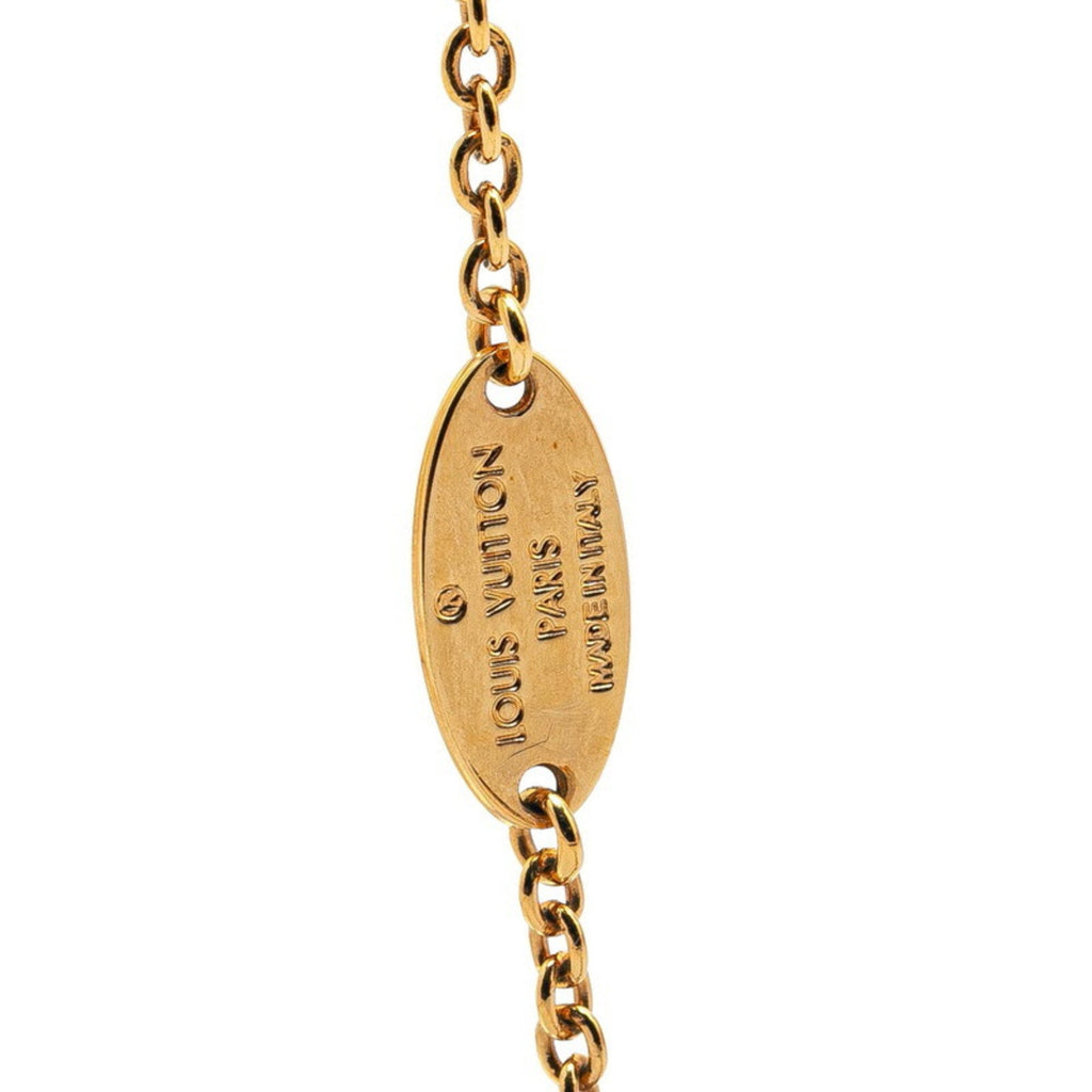 Pendant Necklace Gold and Rhinestone