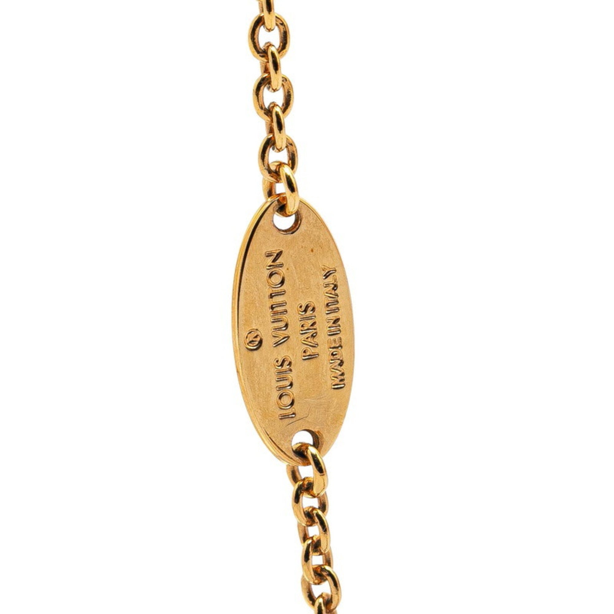 Pendant Necklace Gold and Rhinestone