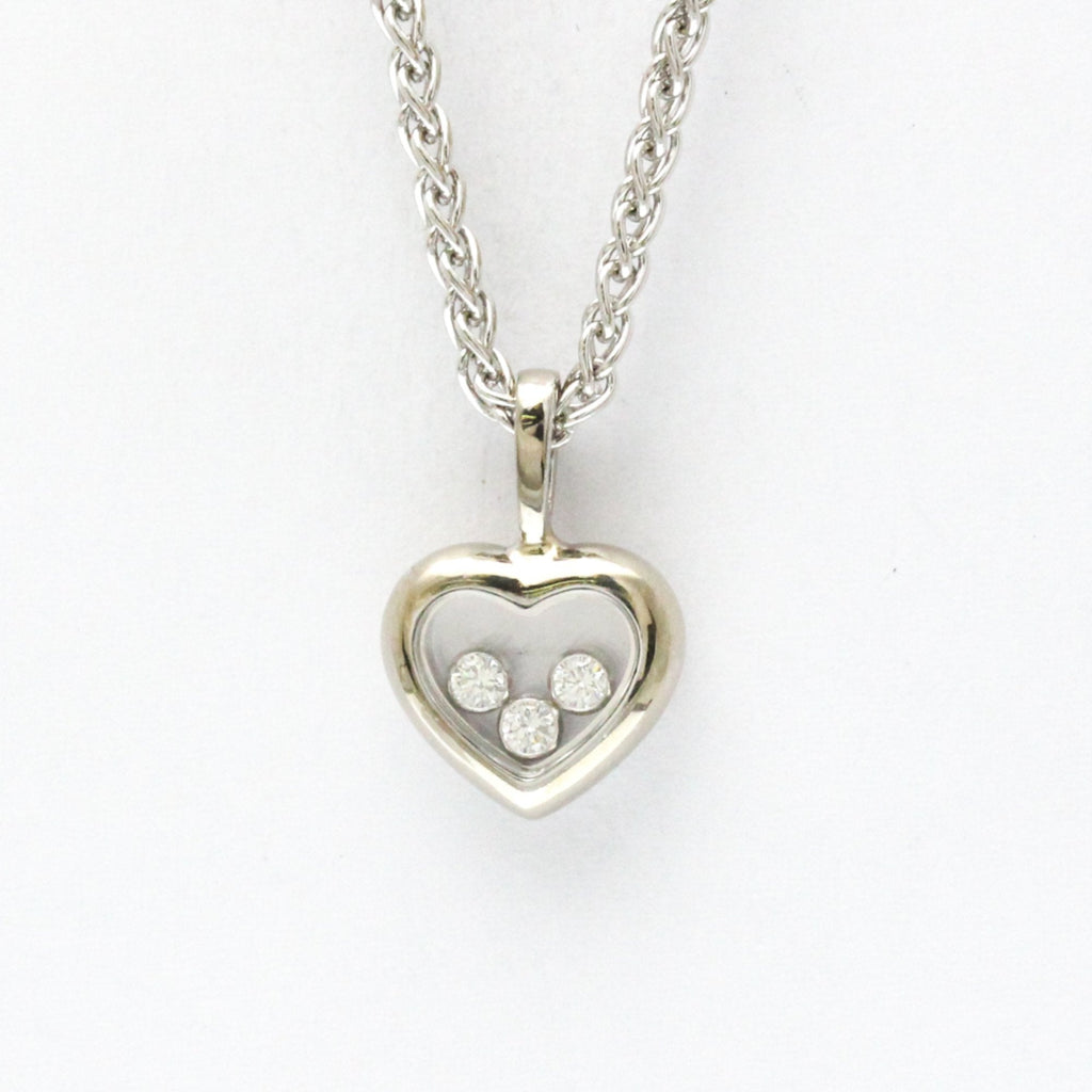 Heart Pendant Necklace 18K White Gold with Diamond