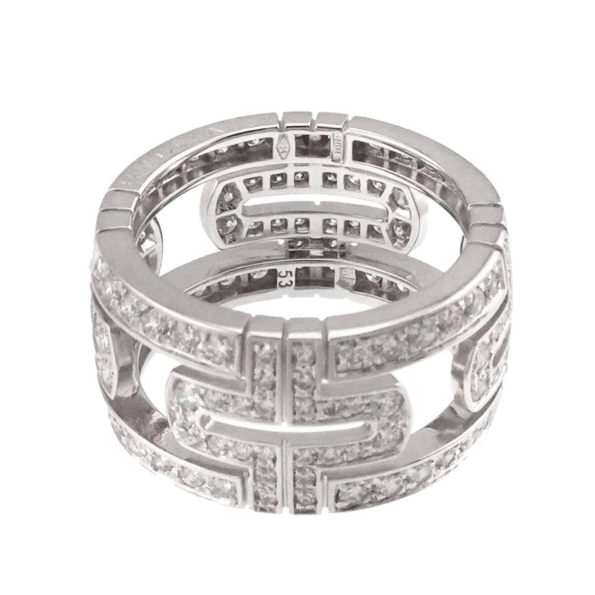 One Band Ring 18K White Gold With Pavé Diamonds