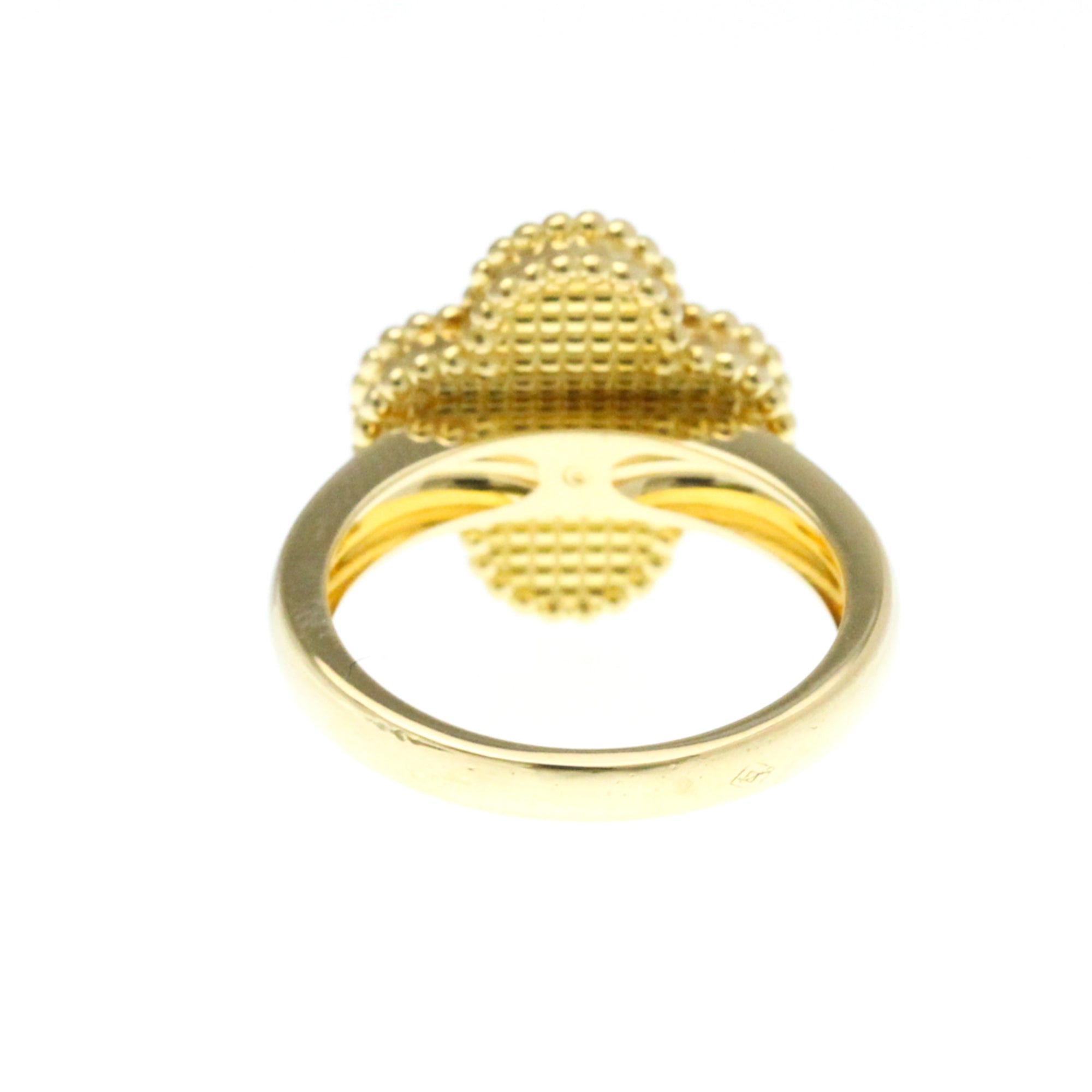 Vintage Alhambra Ring 18K Yellow Gold and Mother of Pearl