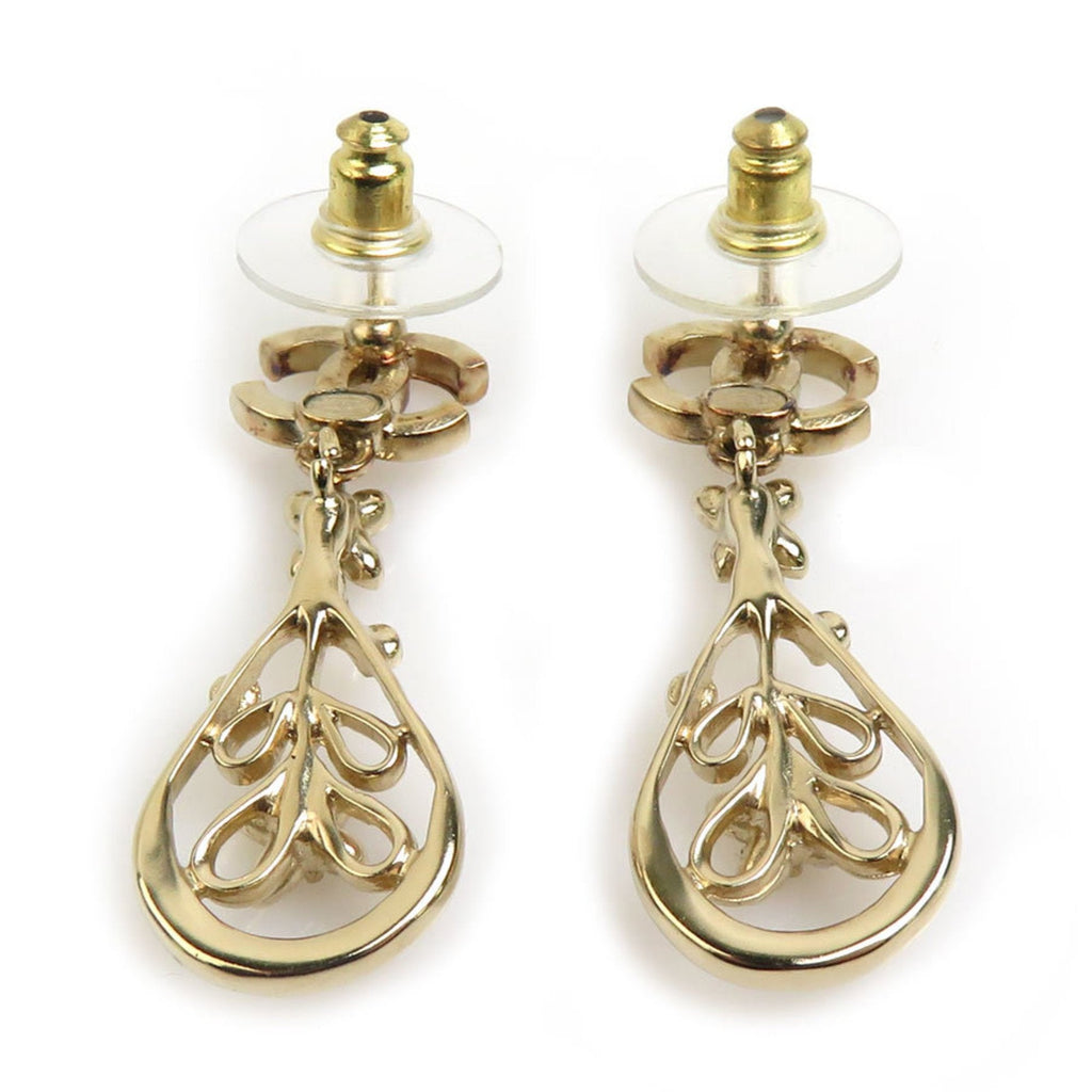 CC Logo Earrings Gold-Tone Metal Gold-Tone Metal