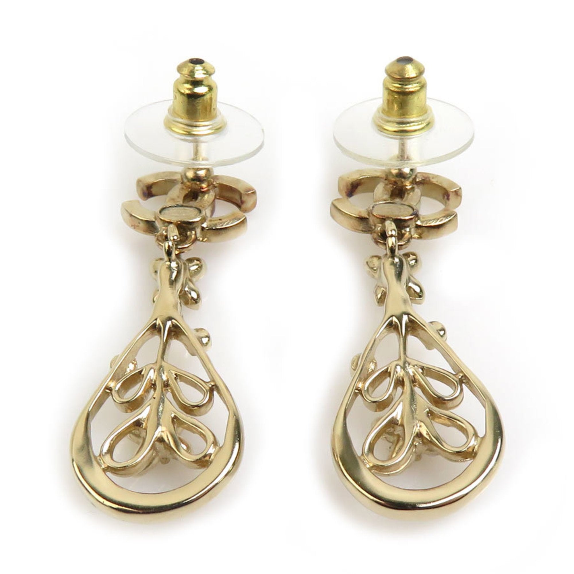 CC Logo Earrings Gold-Tone Metal Gold-Tone Metal