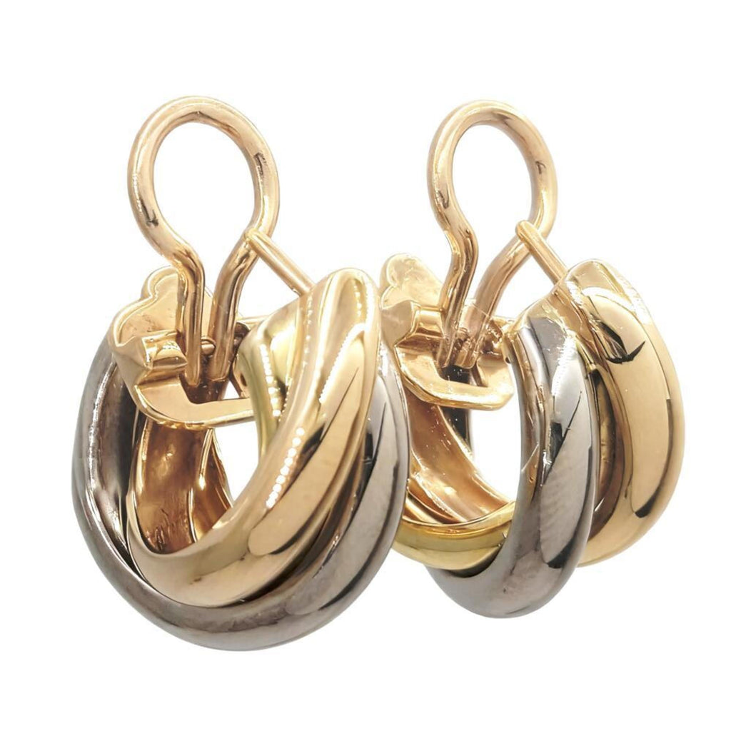 Trinity Earrings 18K Tricolor Gold