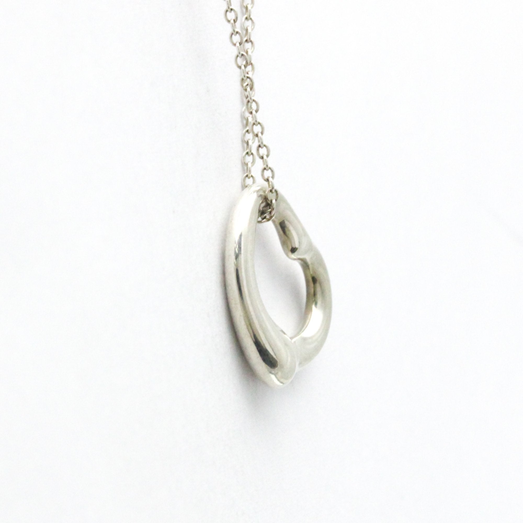 Open Heart Pendant Necklace Sterling Silver 15.8mm
