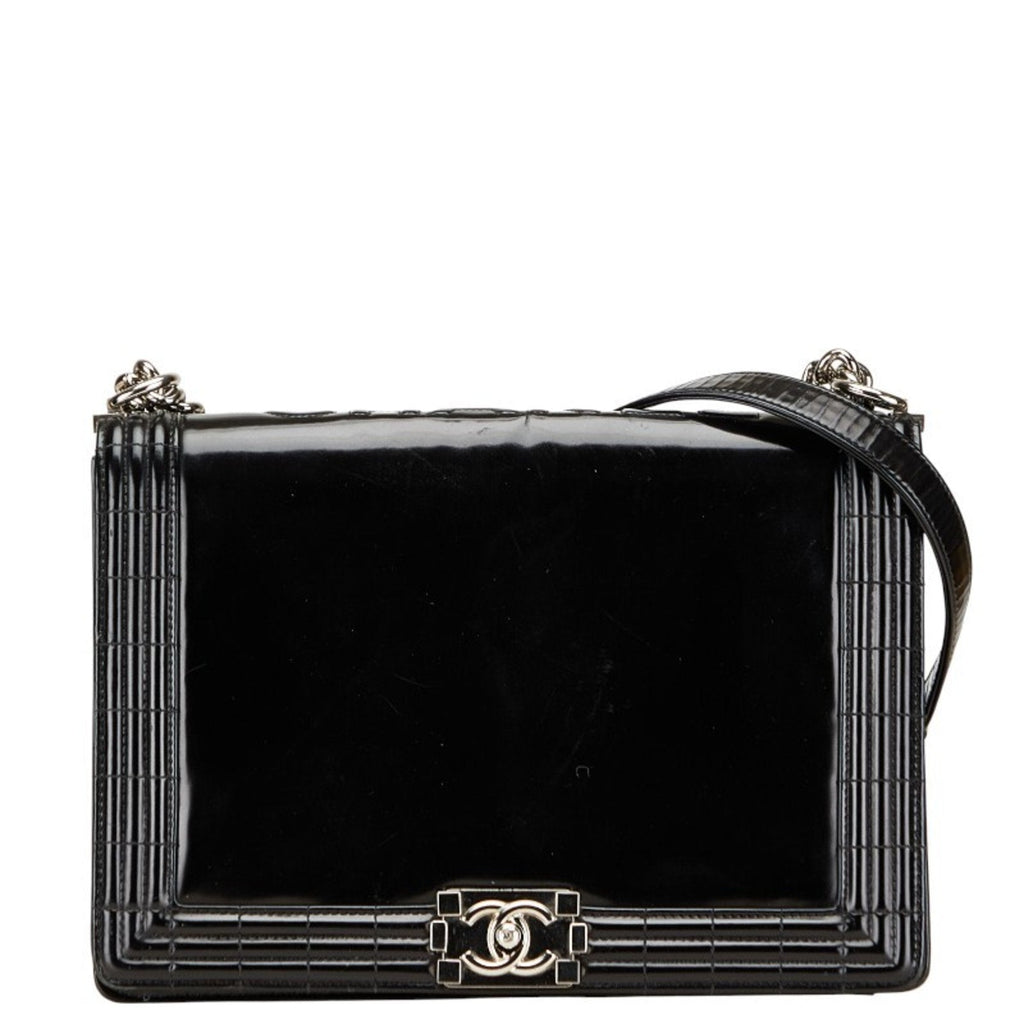 Reverso Boy Flap Bag Glazed Calfskin Large