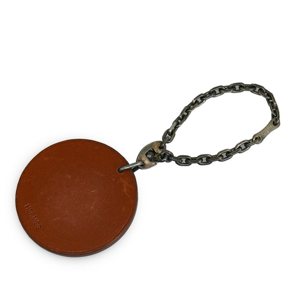 Charm Brown Leather Handbag Charm
