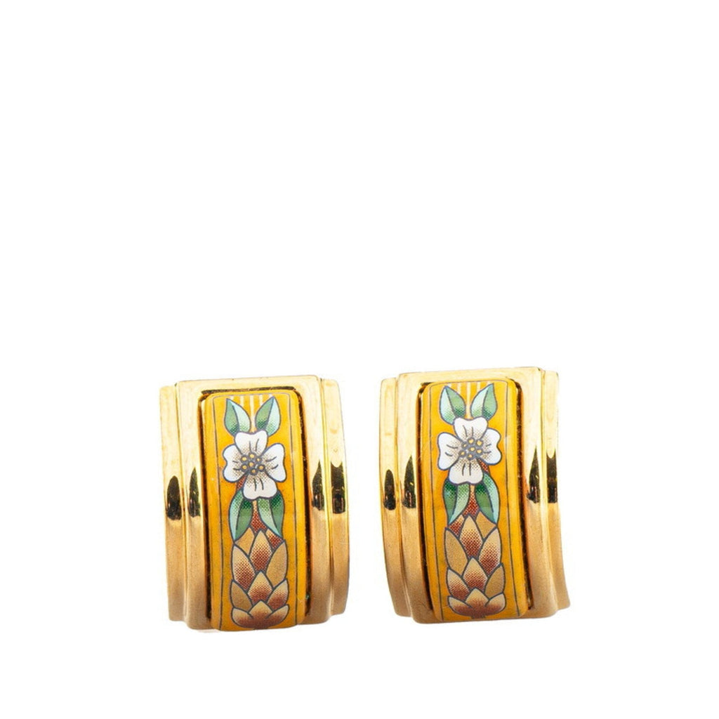 Clip-On Earrings Gold and Multi-Color