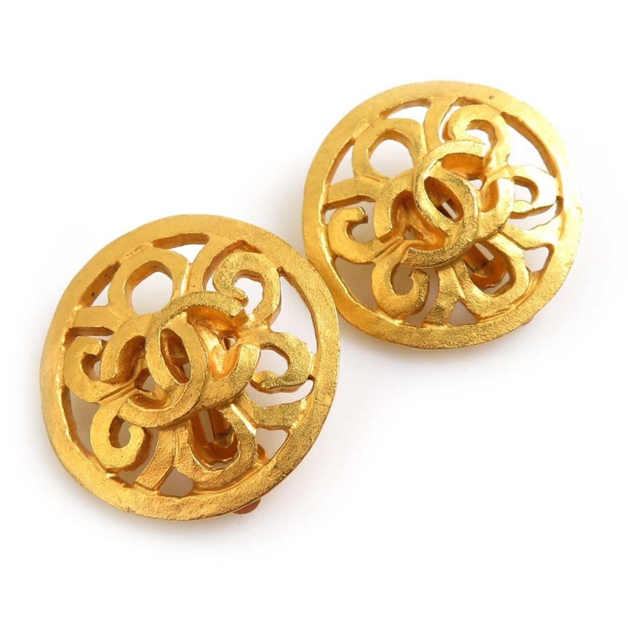 CC Logo Earrings Gold-Tone Metal Gold-Tone Metal