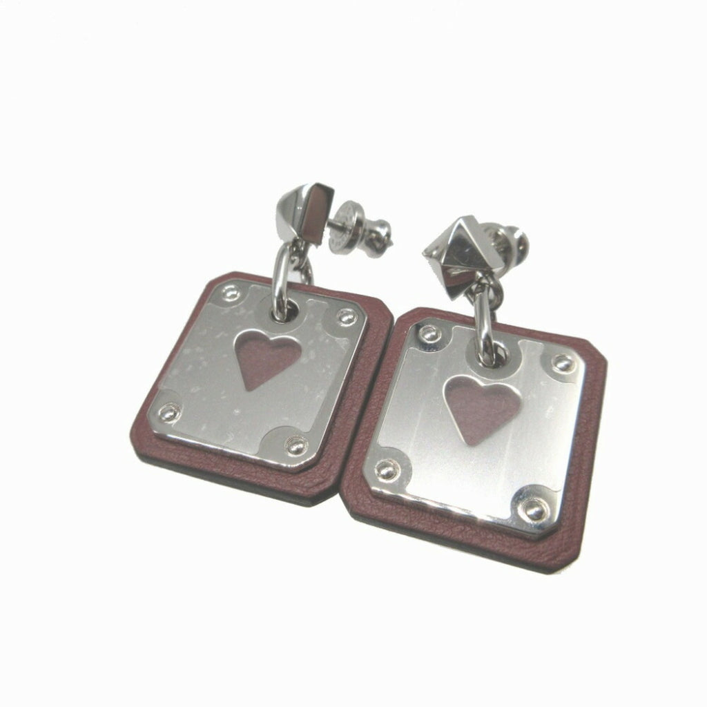 Earrings Leather and Metal